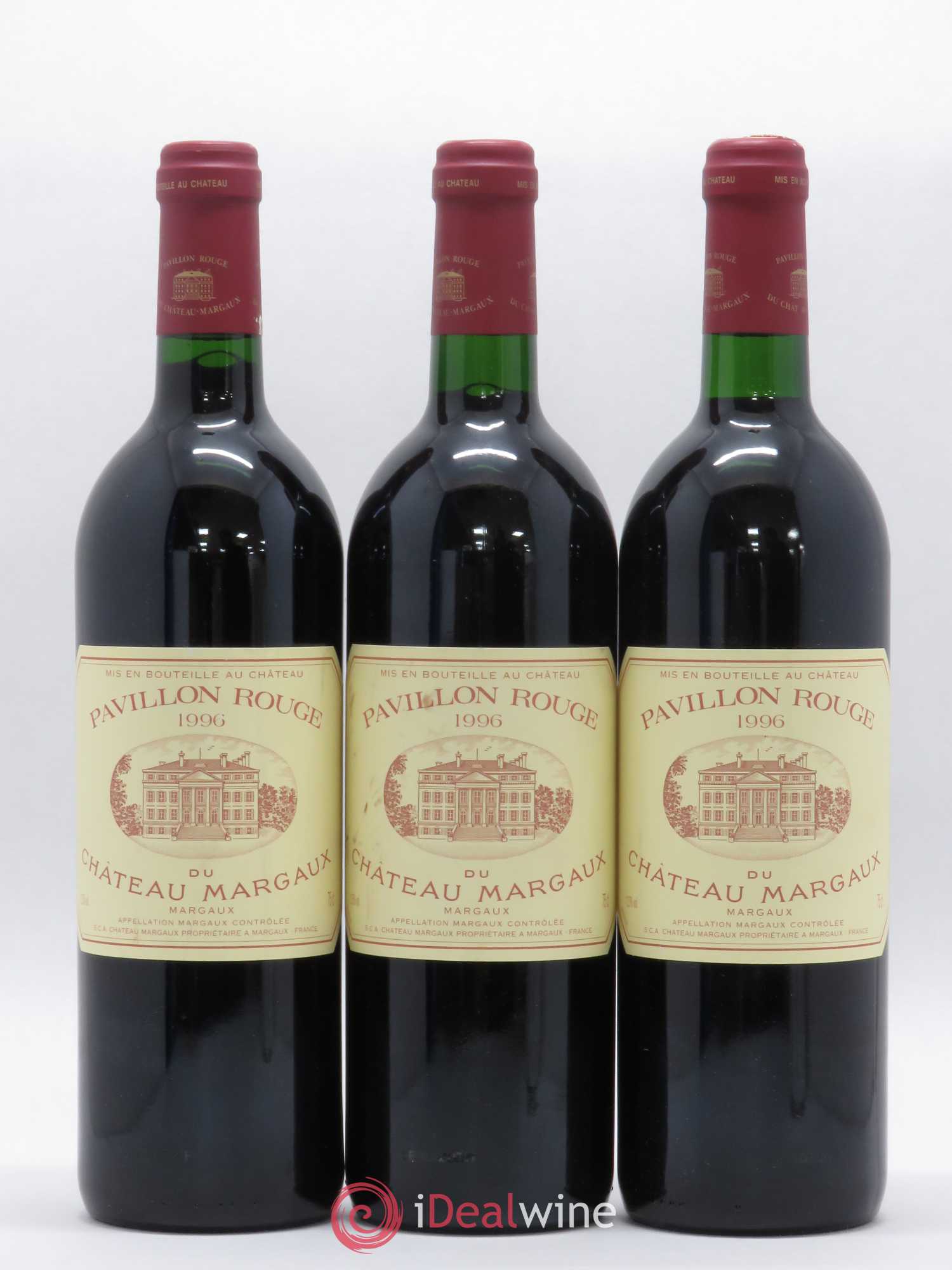 Pavillon Rouge du Château Margaux Second Vin 1996 - Lot de 3 bouteilles - 0