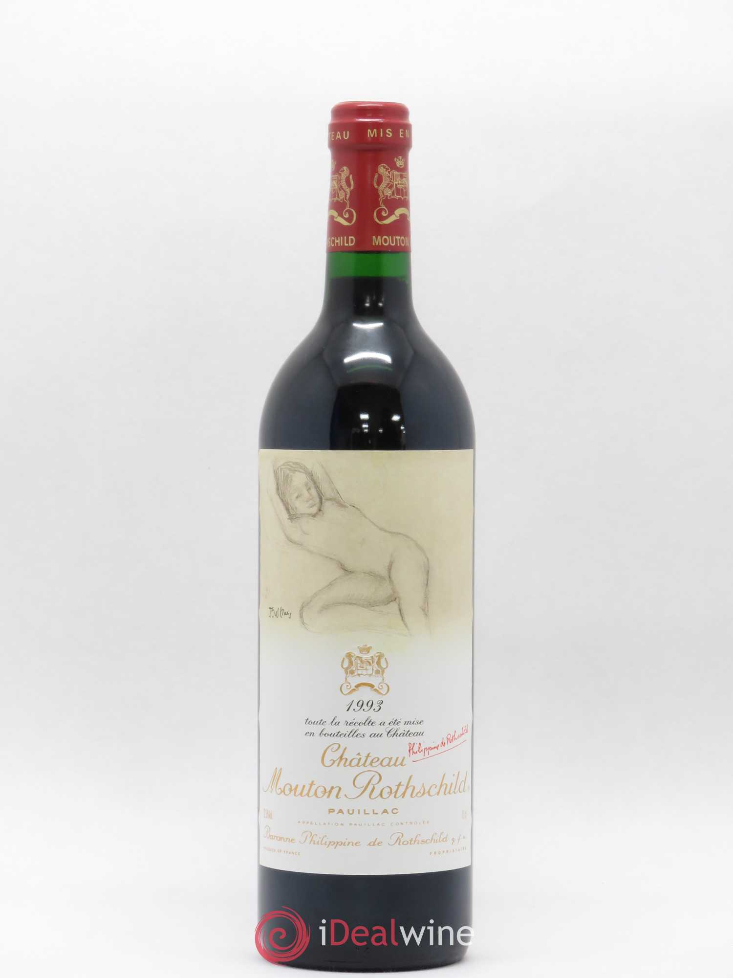 Château Mouton Rothschild 1er Grand Cru Classé 1993 - Lot de 1 bouteille - 0
