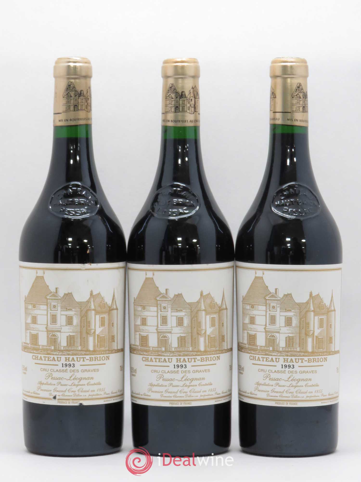 Château Haut Brion 1er Grand Cru Classé 1993 - Lot de 3 bouteilles - 0