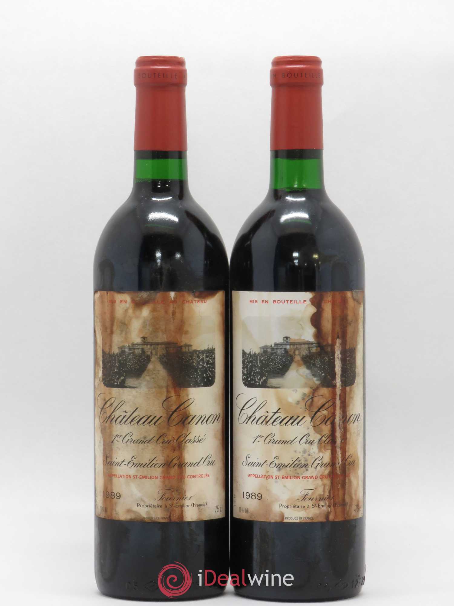 Château Canon 1er Grand Cru Classé B 1989 - Lot de 2 bouteilles - 0