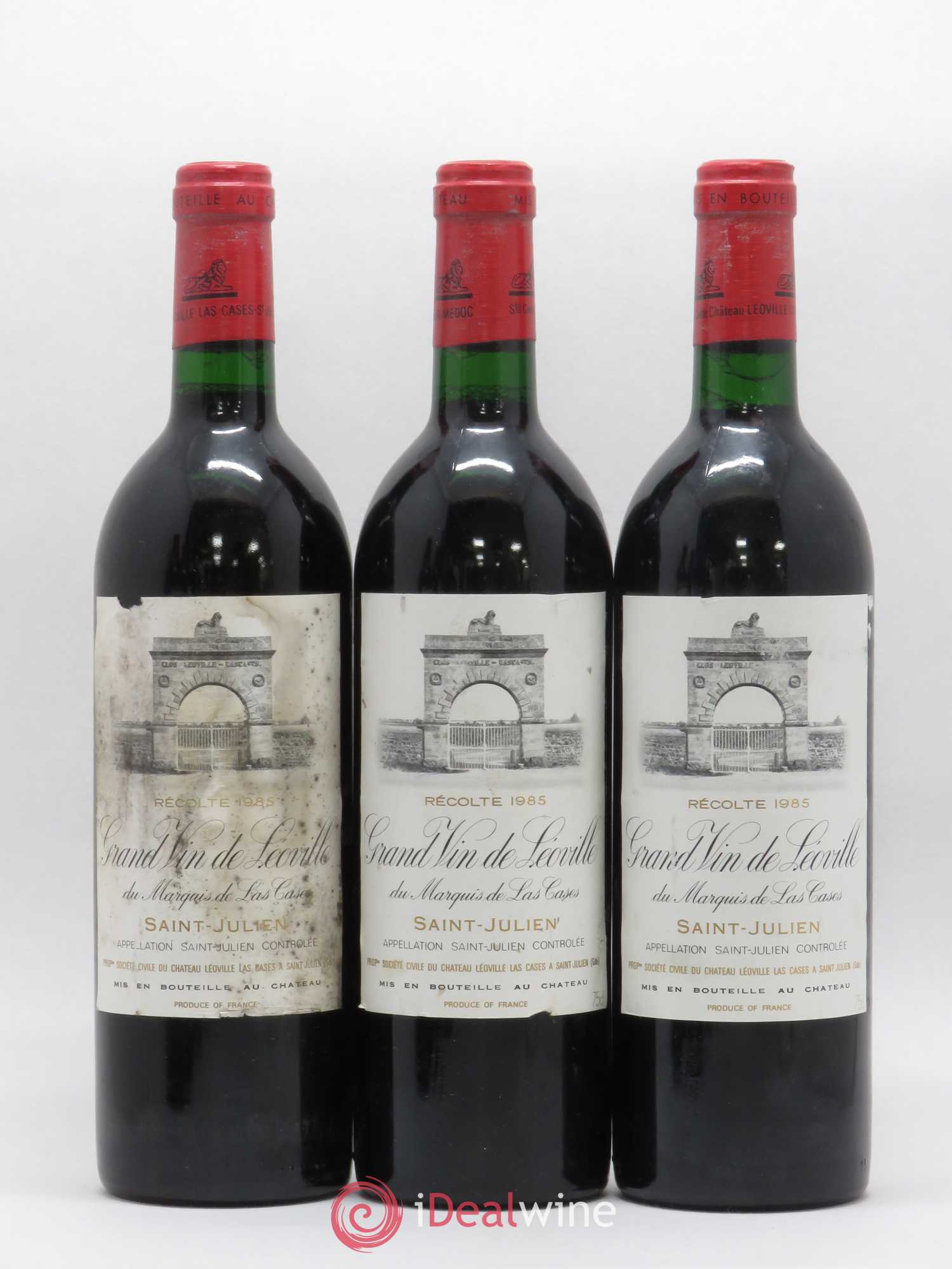 Château Léoville Las Cases 2ème Grand Cru Classé 1985 - Lot de 3 bouteilles - 0