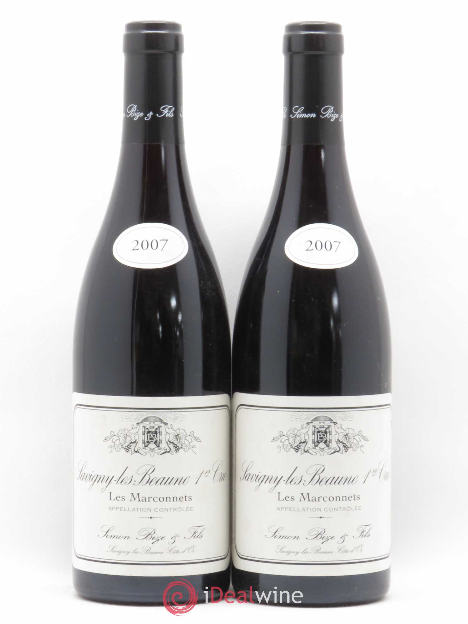 Savigny-lès-Beaune 1er Cru Les Marconnets Simon Bize & Fils 2007 - Lot de 2 bouteilles - 0