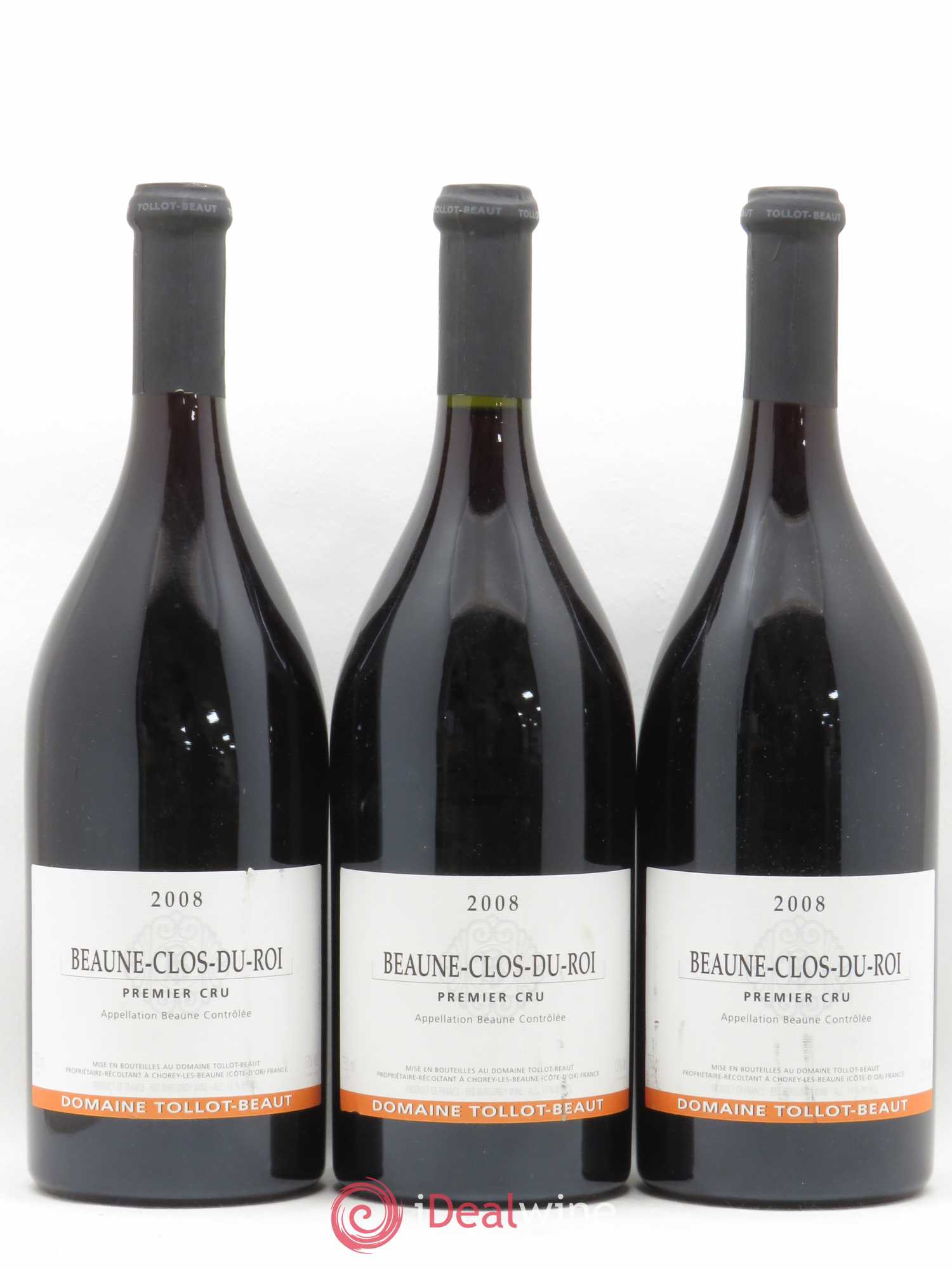 Beaune 1er Cru Clos du Roi Tollot Beaut 2008 - Posten von 3 Flaschen - 0