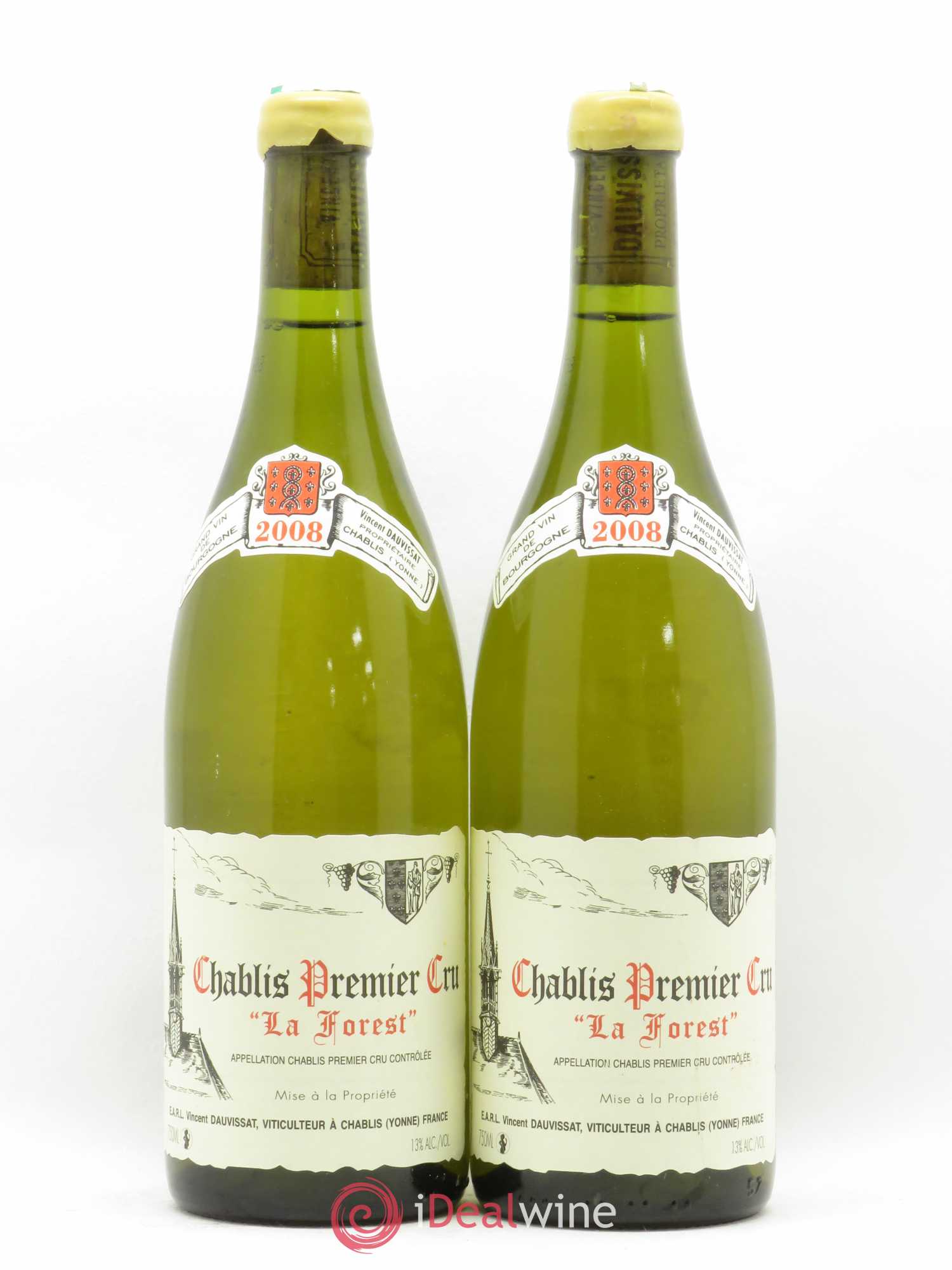 Chablis 1er Cru La Forest Vincent Dauvissat (Domaine) 2008 - Lot de 2 bouteilles - 0