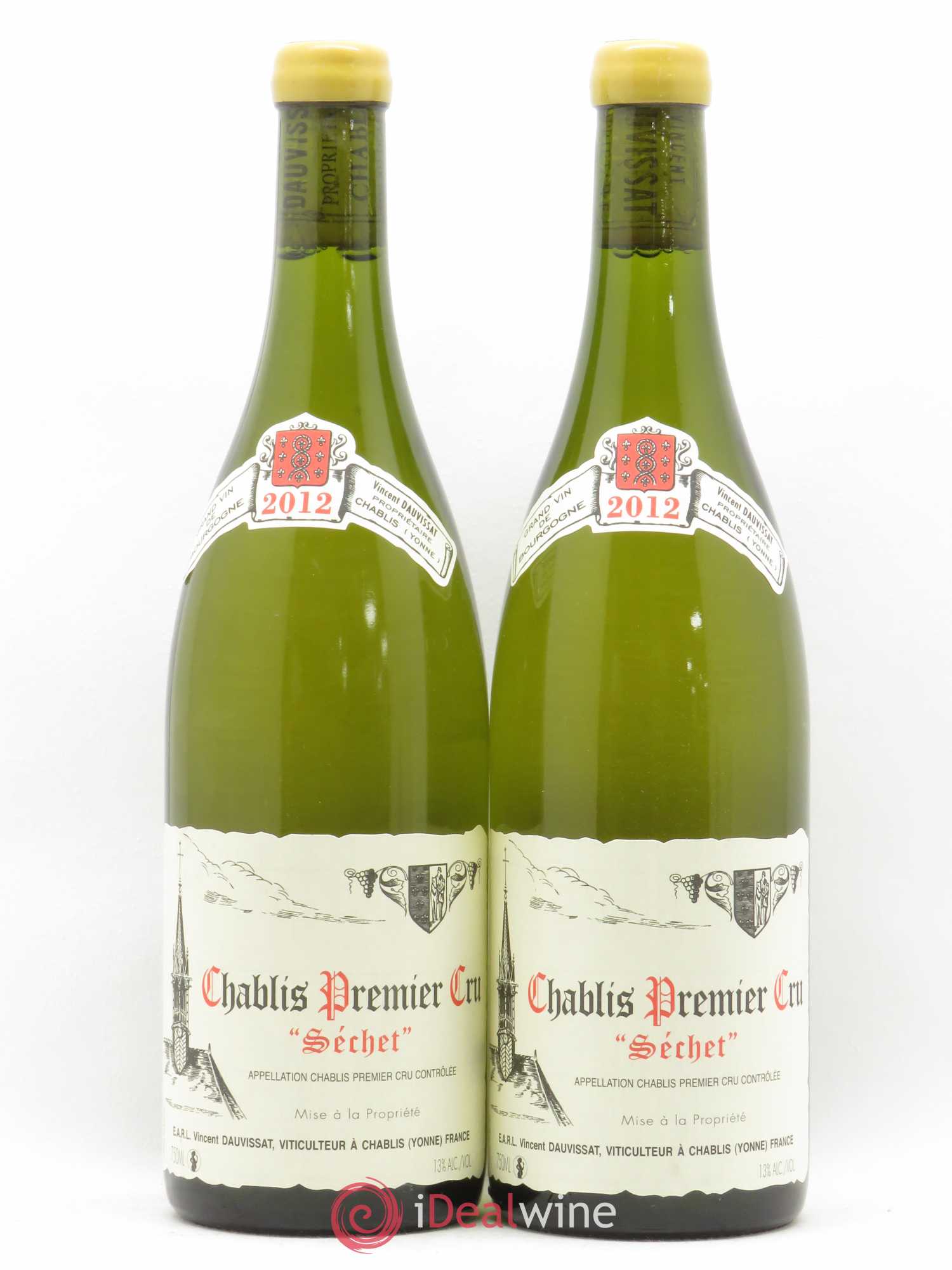 Chablis 1er Cru Séchet Vincent Dauvissat (Domaine) 2012 - Lot de 2 bouteilles - 0