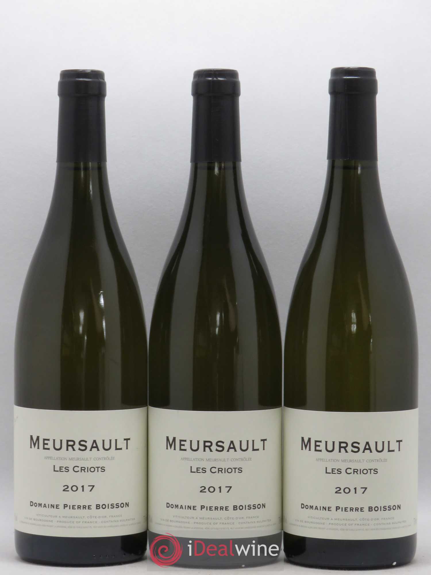 Meursault Les Criots Pierre Boisson (Domaine) 2017 - Lot de 3 bouteilles - 0