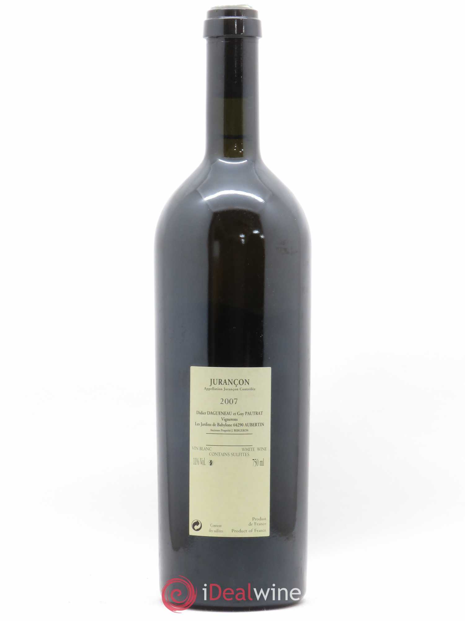 Jurançon Cuvée Ravaillac Les Jardins de Babylone Didier Dagueneau 2007 - Lotto di 1 bottiglia - 1