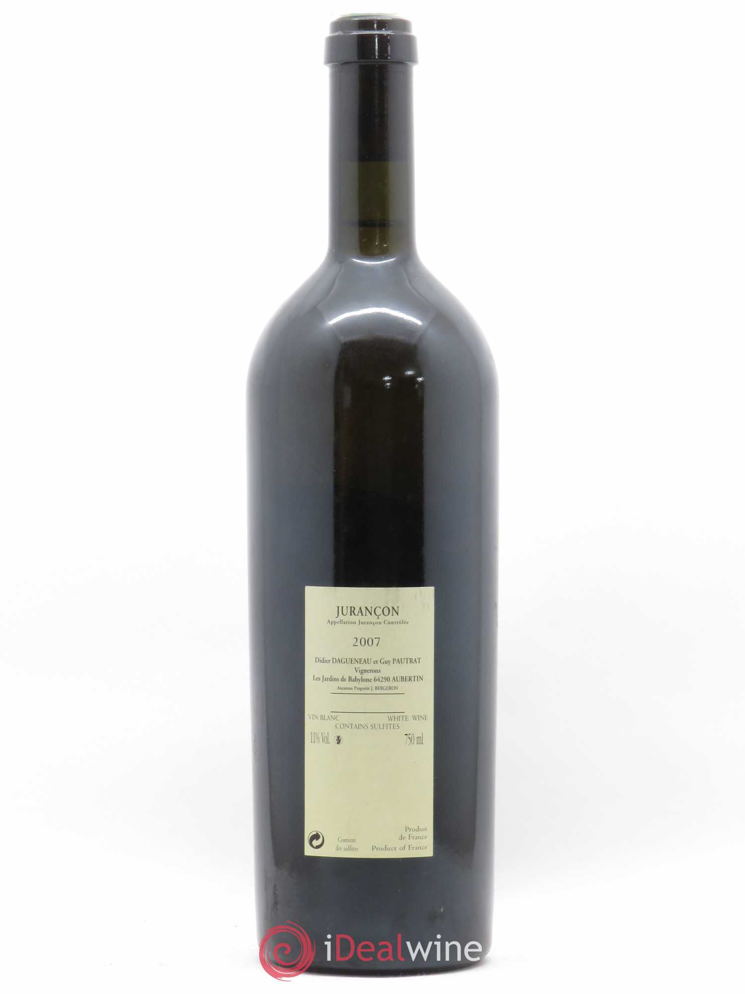 Jurançon Cuvée Ravaillac Les Jardins de Babylone Didier Dagueneau 2007 - Lotto di 1 bottiglia - 1