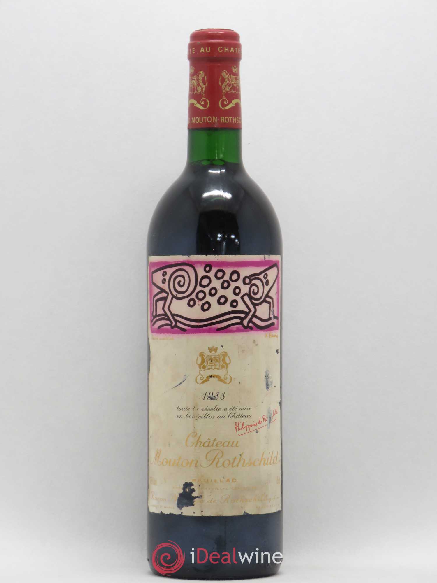 Château Mouton Rothschild 1er Grand Cru Classé 1988 - Lot de 1 bouteille - 0