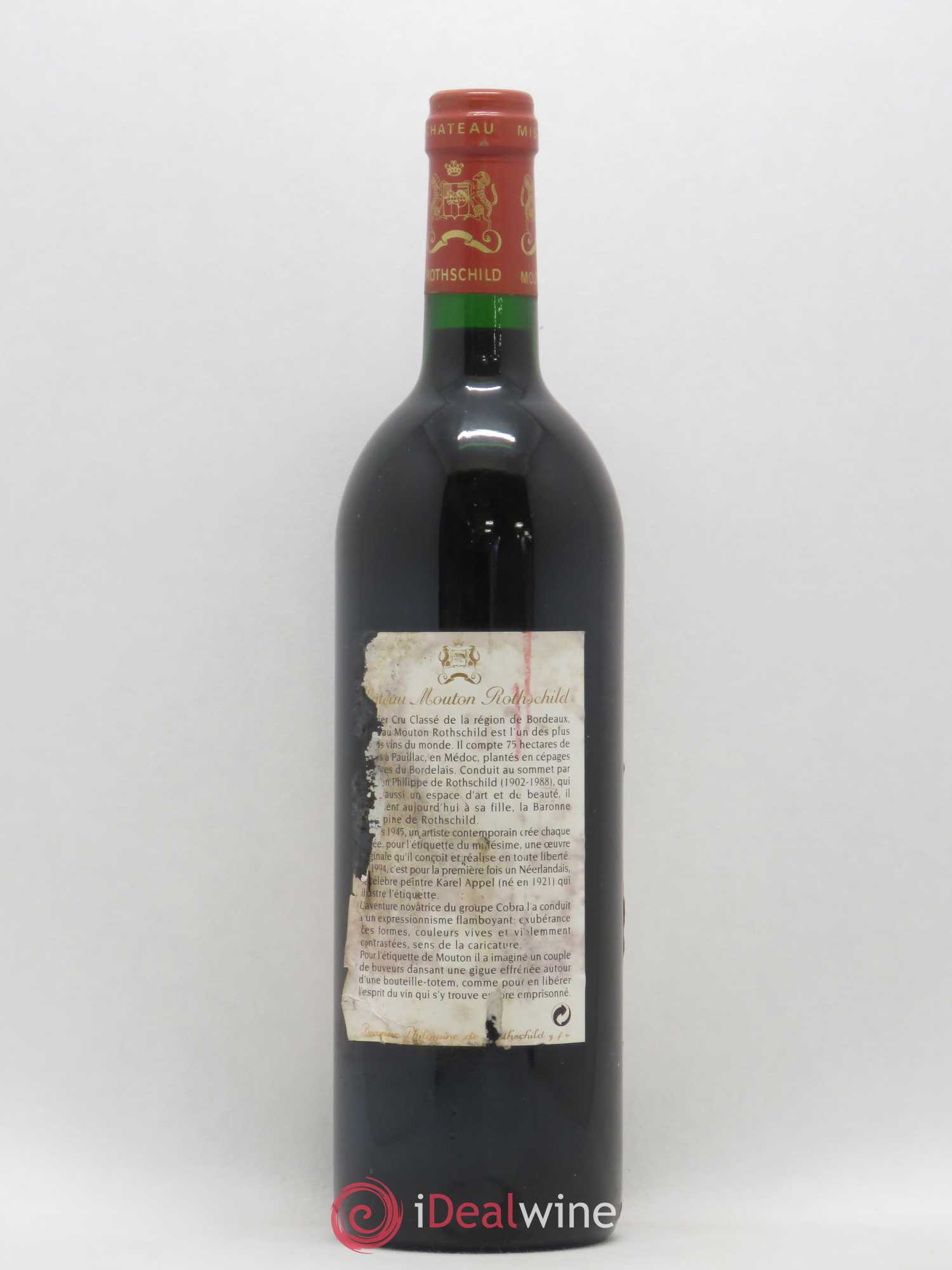 Château Mouton Rothschild 1er Grand Cru Classé 1994 - Lot de 1 bouteille - 1