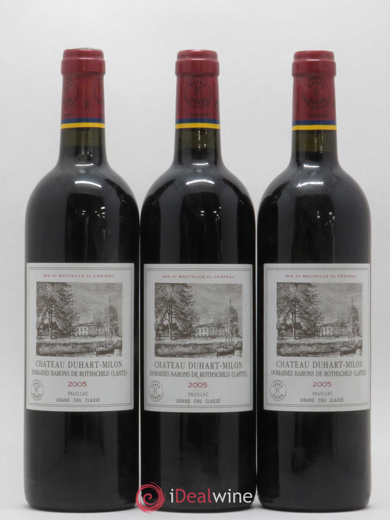 Château Duhart-Milon 4ème Grand Cru Classé 2005 - Lot de 3 bouteilles - 0