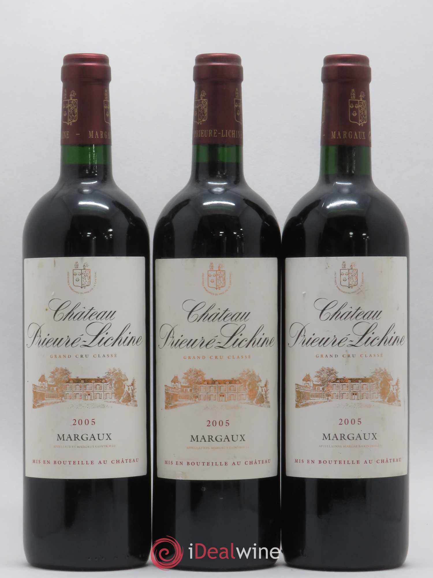 Château Prieuré Lichine 4ème Grand Cru Classé 2005 - Lot de 3 bouteilles - 0