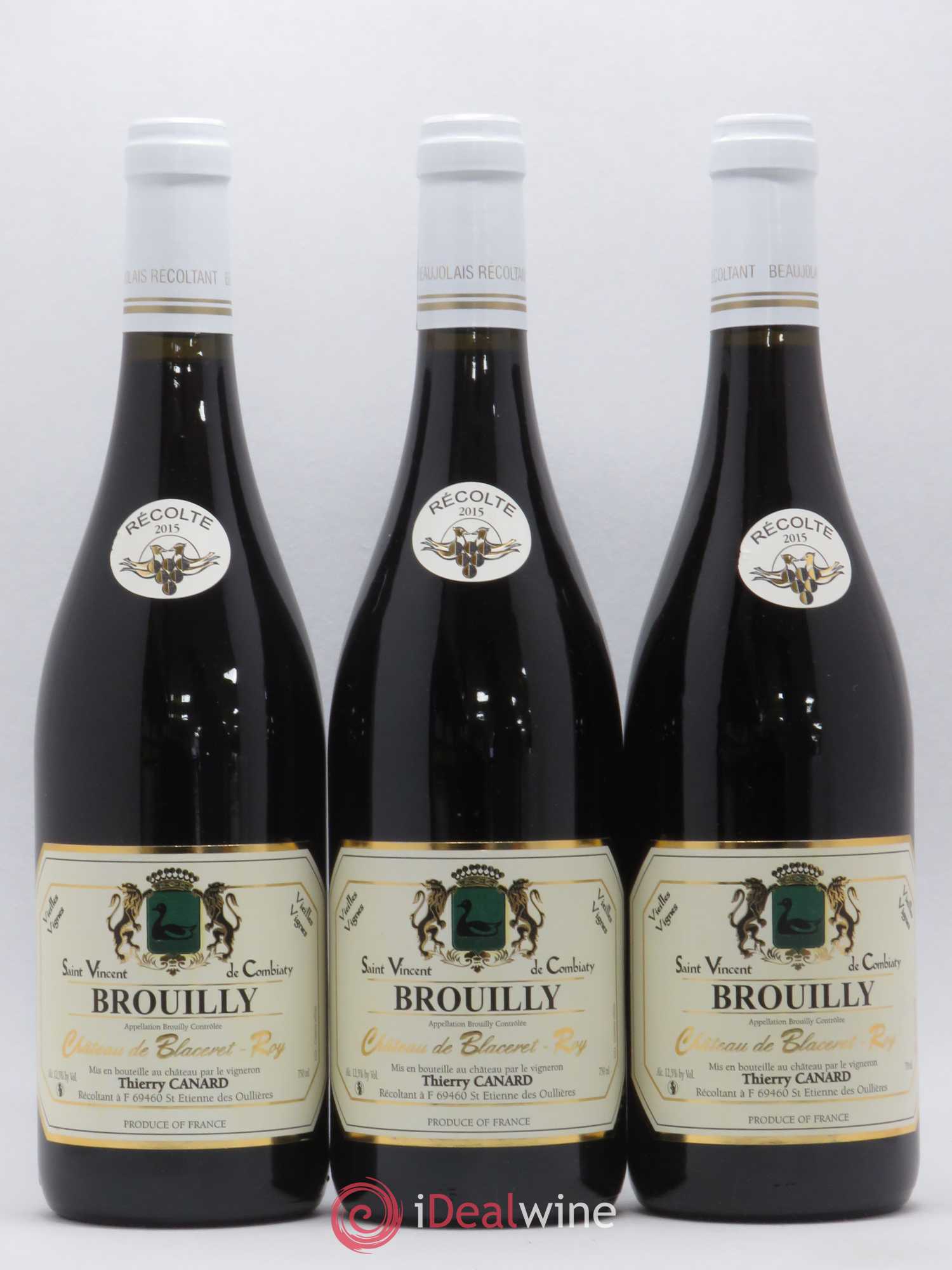 Brouilly Vieilles vignes Blaceret Roy 2015 - Posten von 3 Flaschen - 0