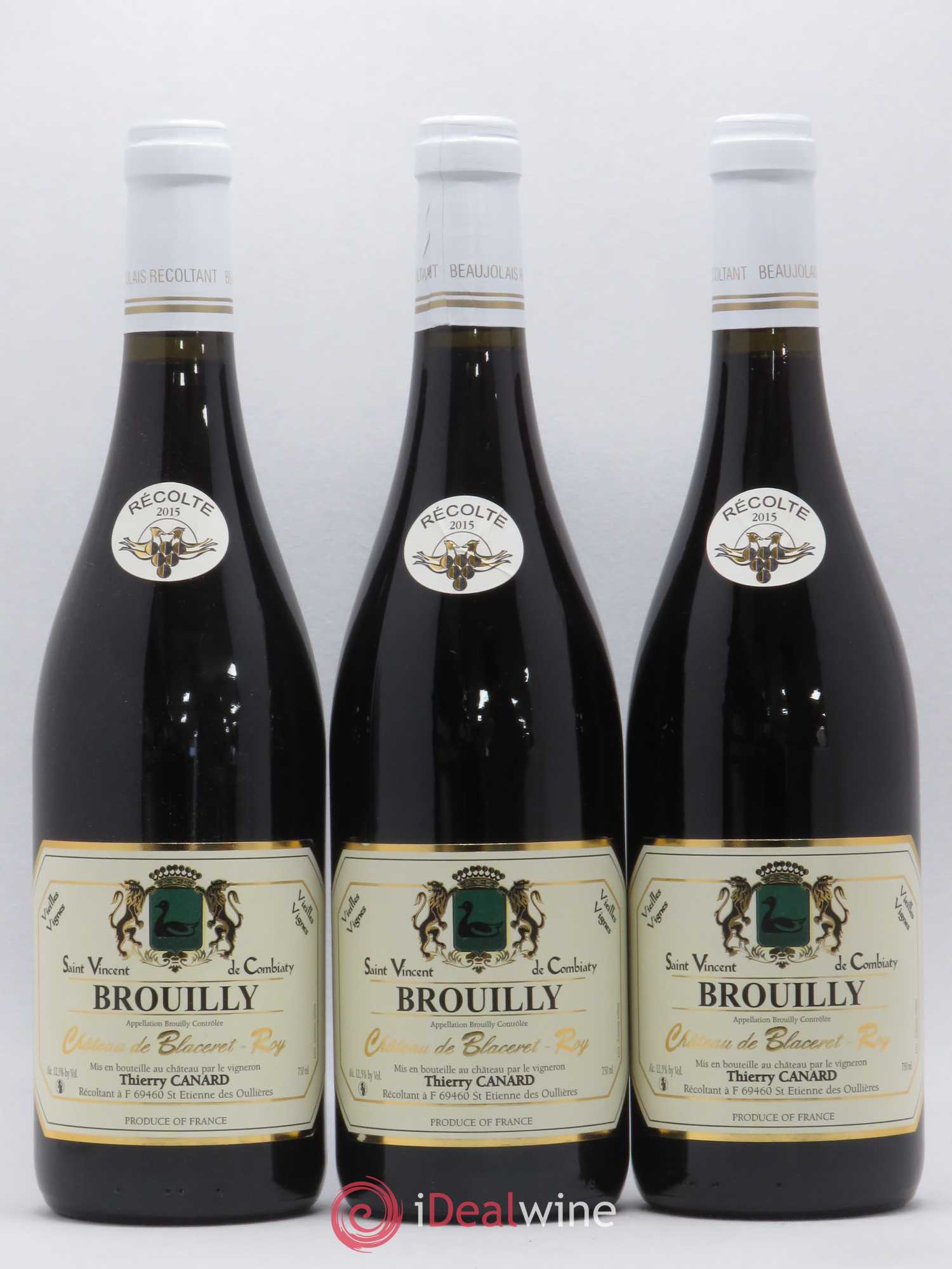 Brouilly Vieilles vignes Blaceret Roy 2015 - Posten von 3 Flaschen - 0
