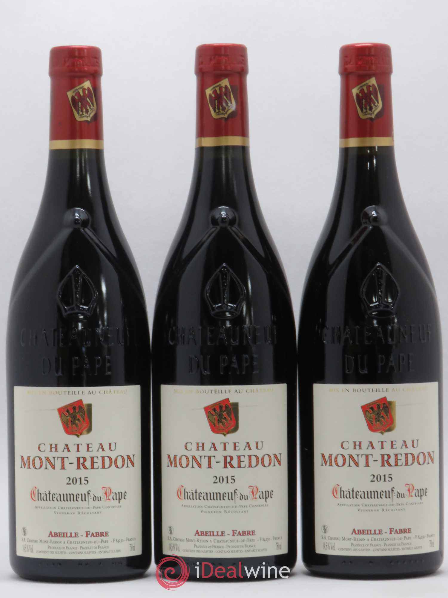 Châteauneuf-du-Pape Château Mont-Redon Famille Abeille-Fabre 2015 - Lot de 3 bouteilles - 0