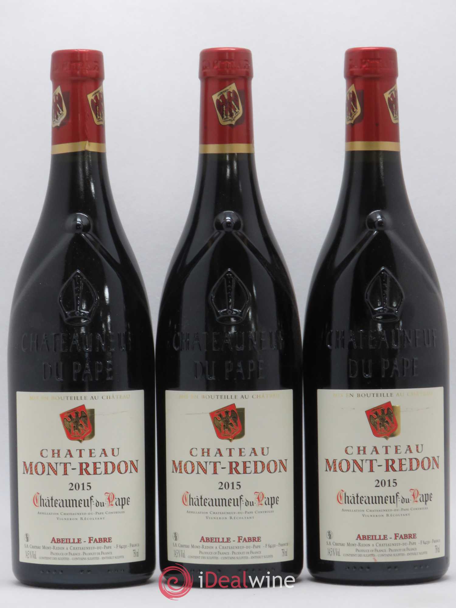 Châteauneuf-du-Pape Château Mont-Redon Famille Abeille-Fabre 2015 - Lot de 3 bouteilles - 0