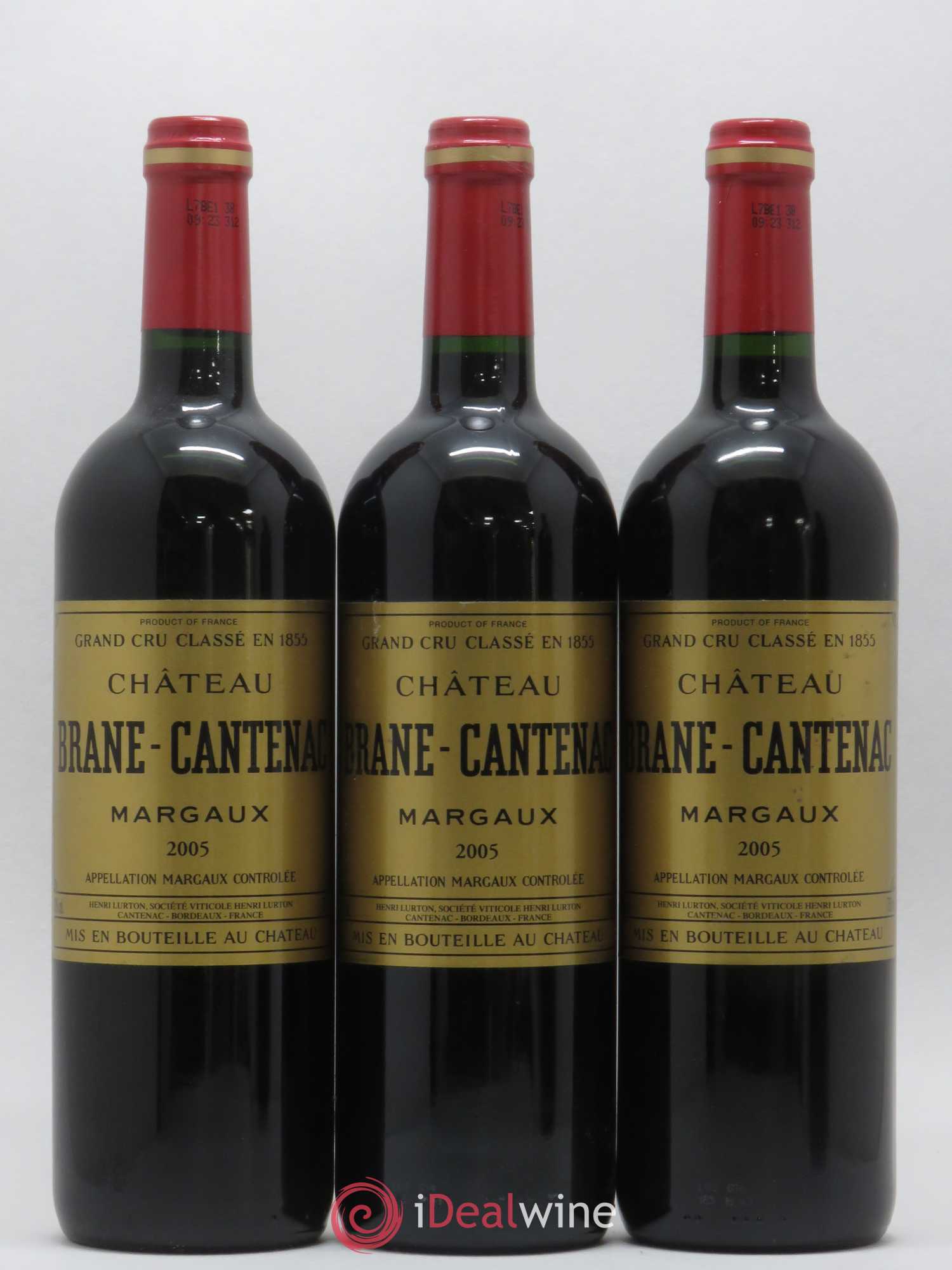 Château Brane Cantenac 2ème Grand Cru Classé 2005 - Lot de 3 bouteilles - 0