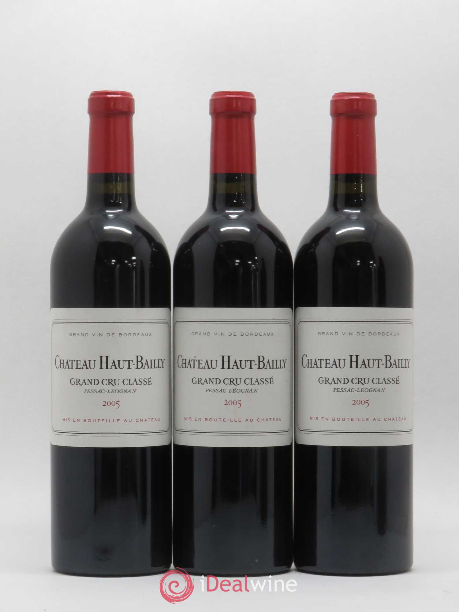 Château Haut-Bailly Cru Classé de Graves 2005 - Lot de 3 bouteilles - 0