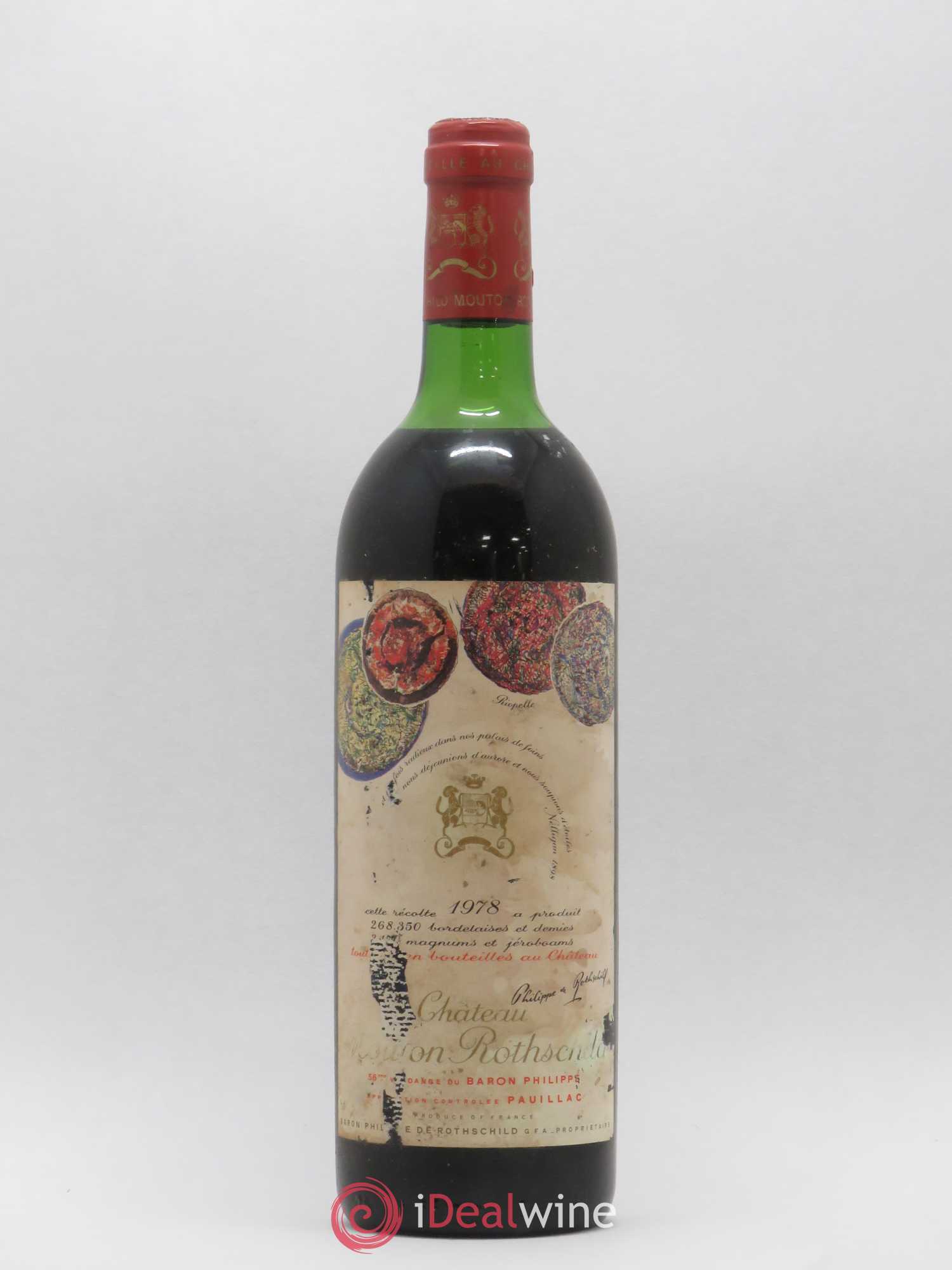 Château Mouton Rothschild 1er Grand Cru Classé 1978 - Lot de 1 bouteille - 0