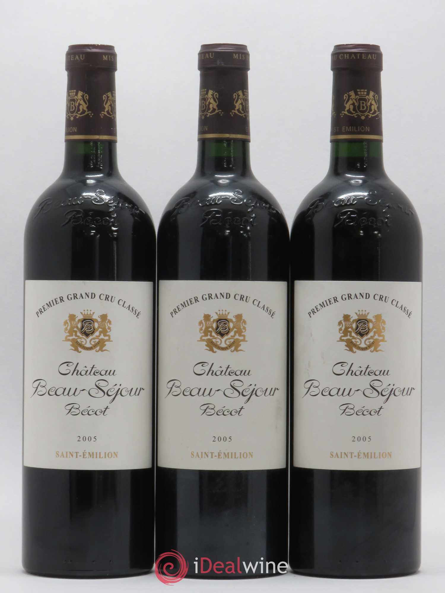Château Beau-Séjour Bécot 1er Grand Cru Classé B 2005 - Lot de 3 bouteilles - 0