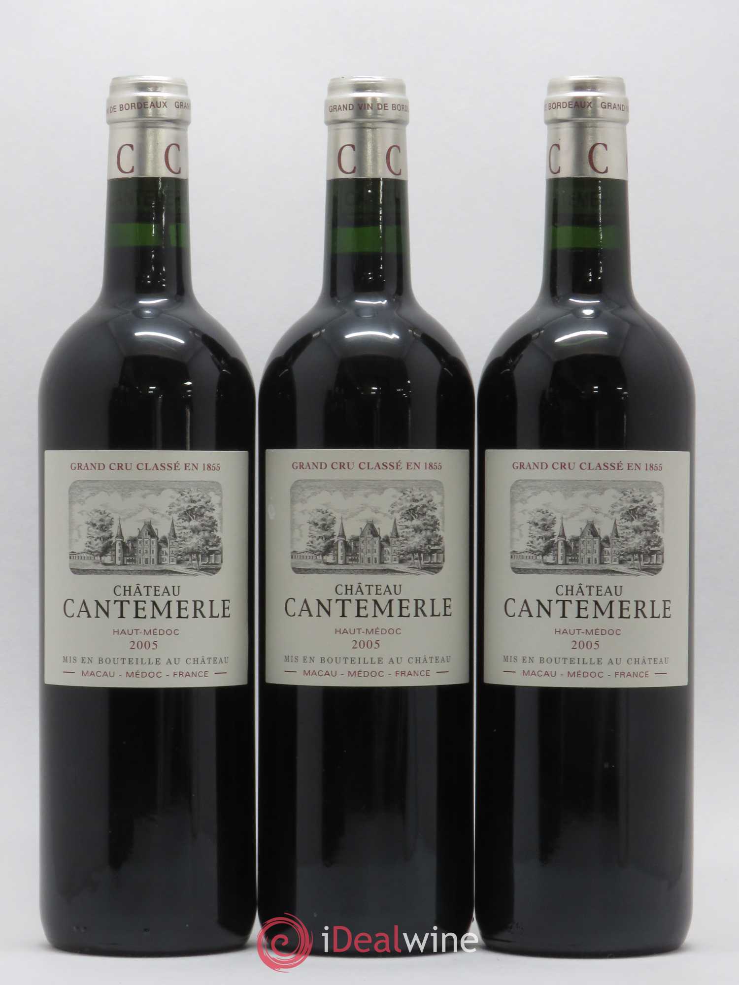 Château Cantemerle 5ème Grand Cru Classé 2005 - Lot de 3 bouteilles - 0