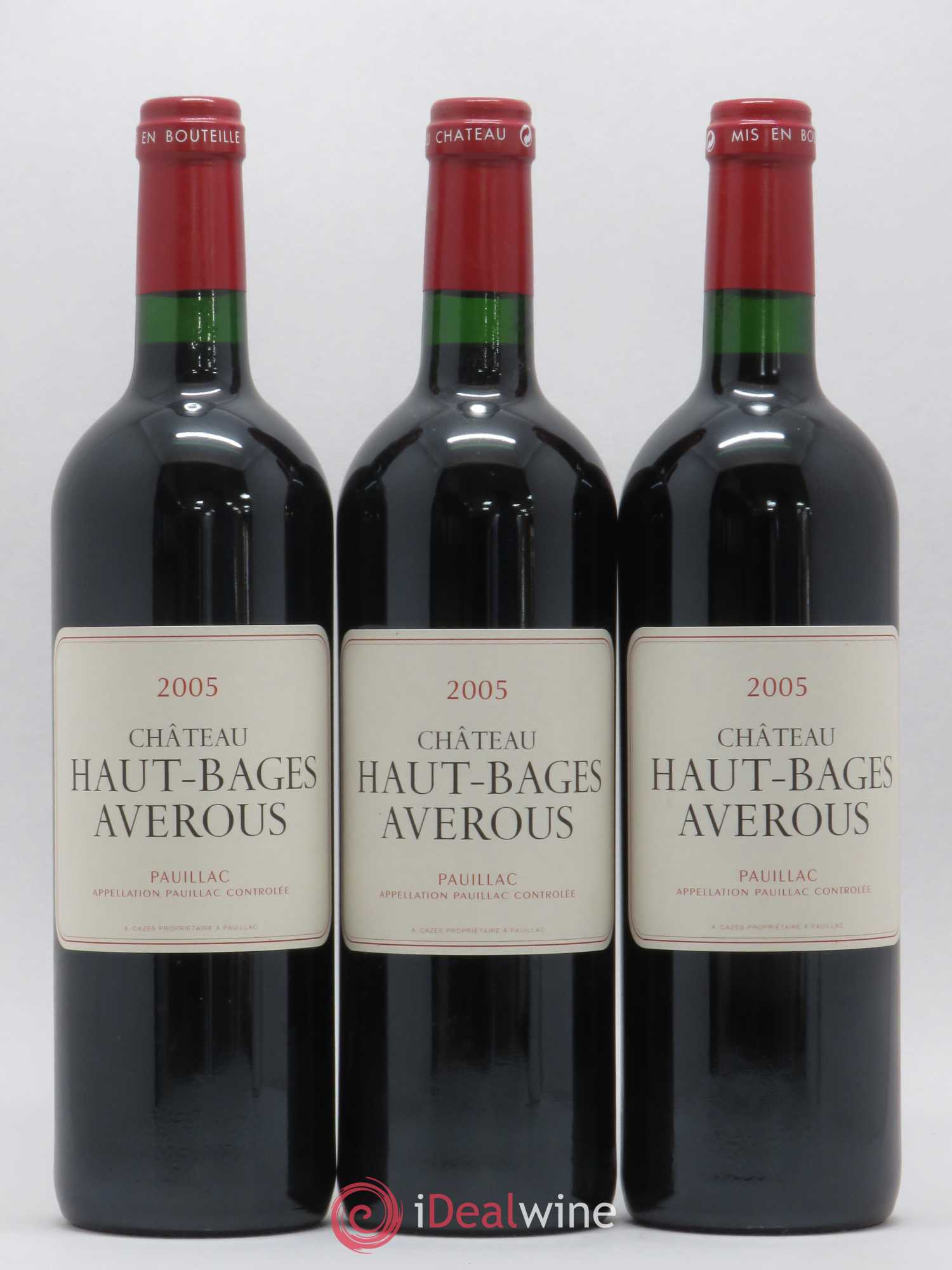 Château Haut Bages Averous Cru Bourgeois 2005 - Lot de 3 bouteilles - 0