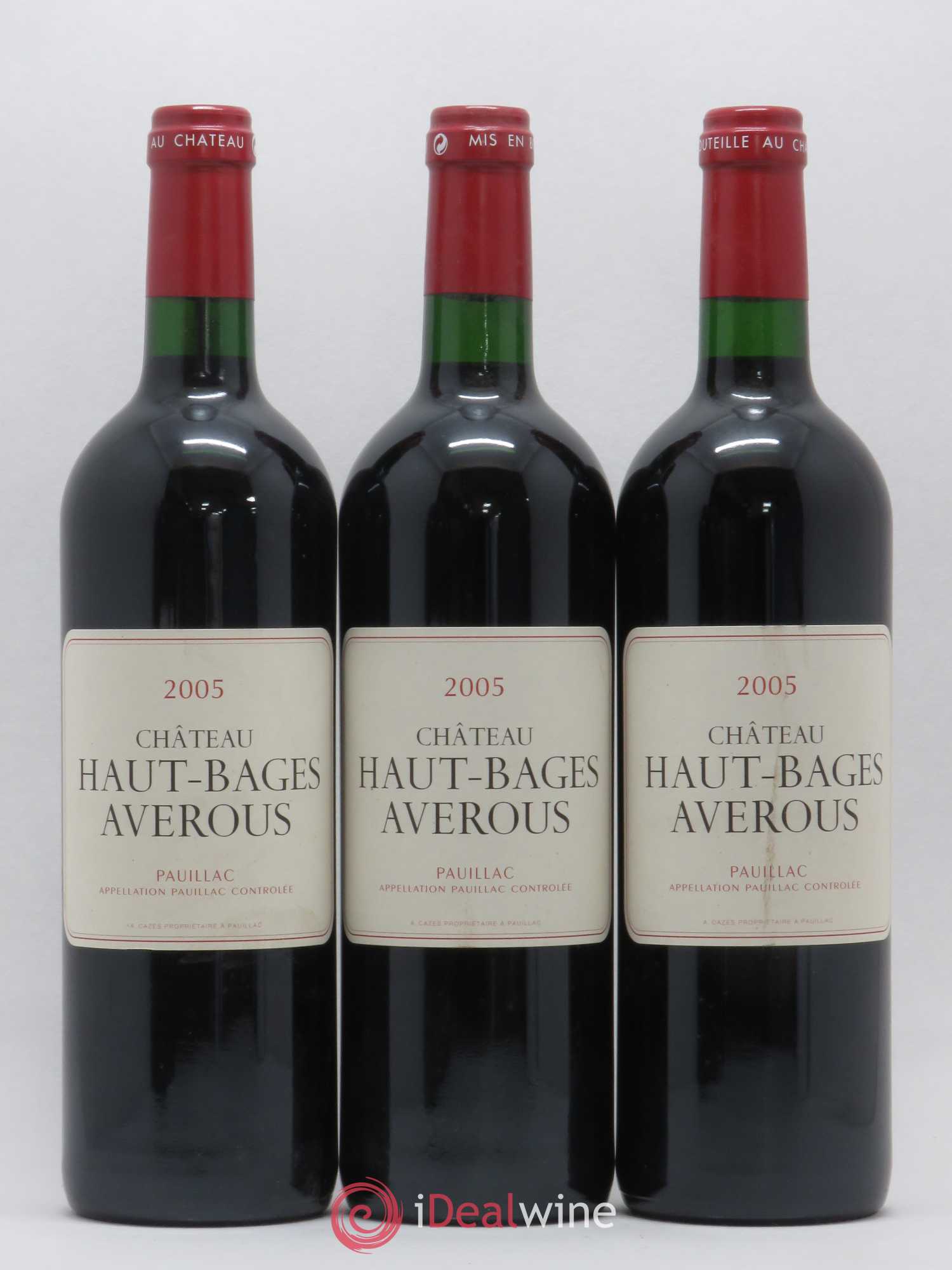 Château Haut Bages Averous Cru Bourgeois 2005 - Lot de 3 bouteilles - 0