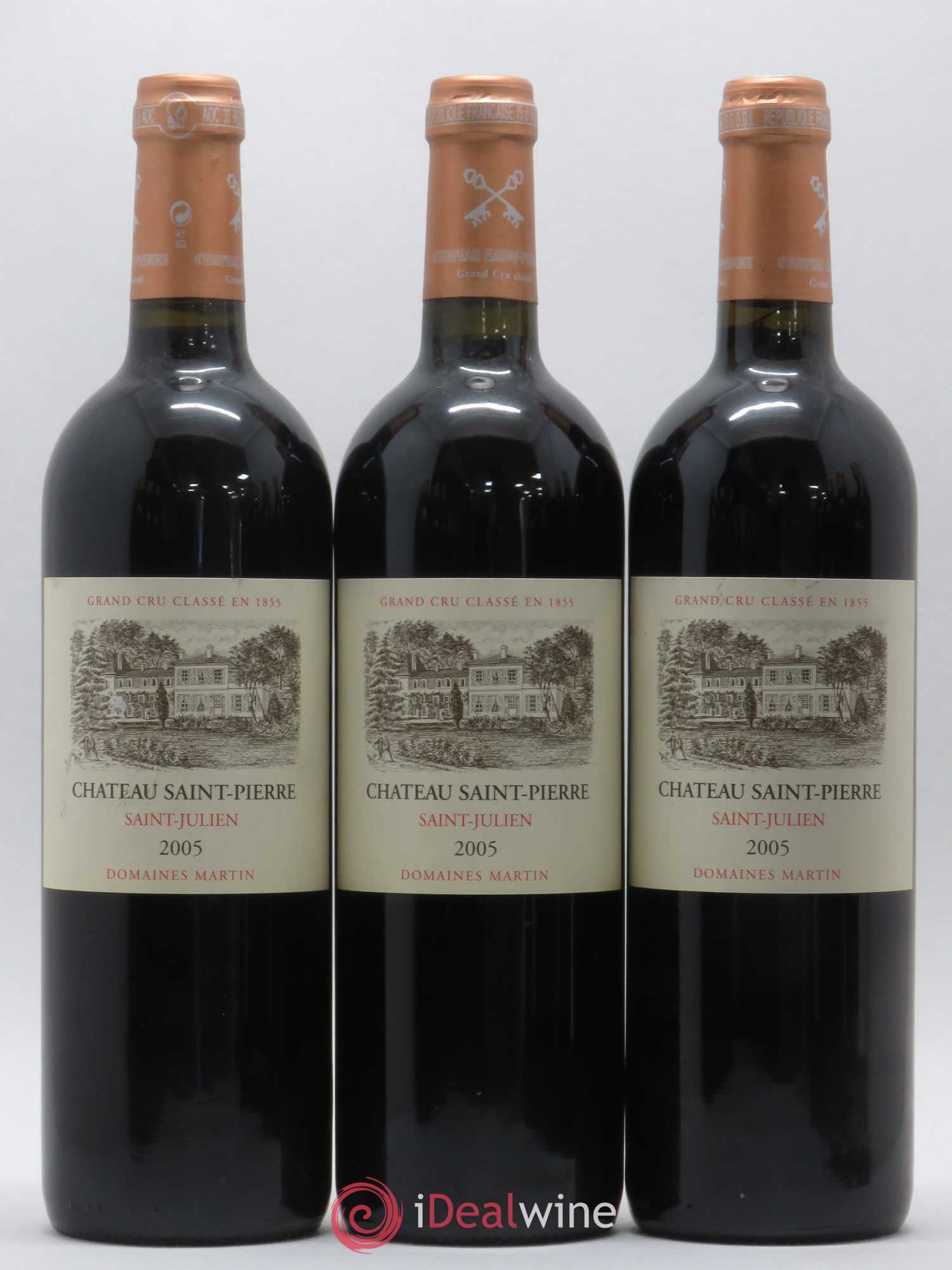 Château Saint-Pierre 4ème Grand Cru Classé 2005 - Lot de 3 bouteilles - 0