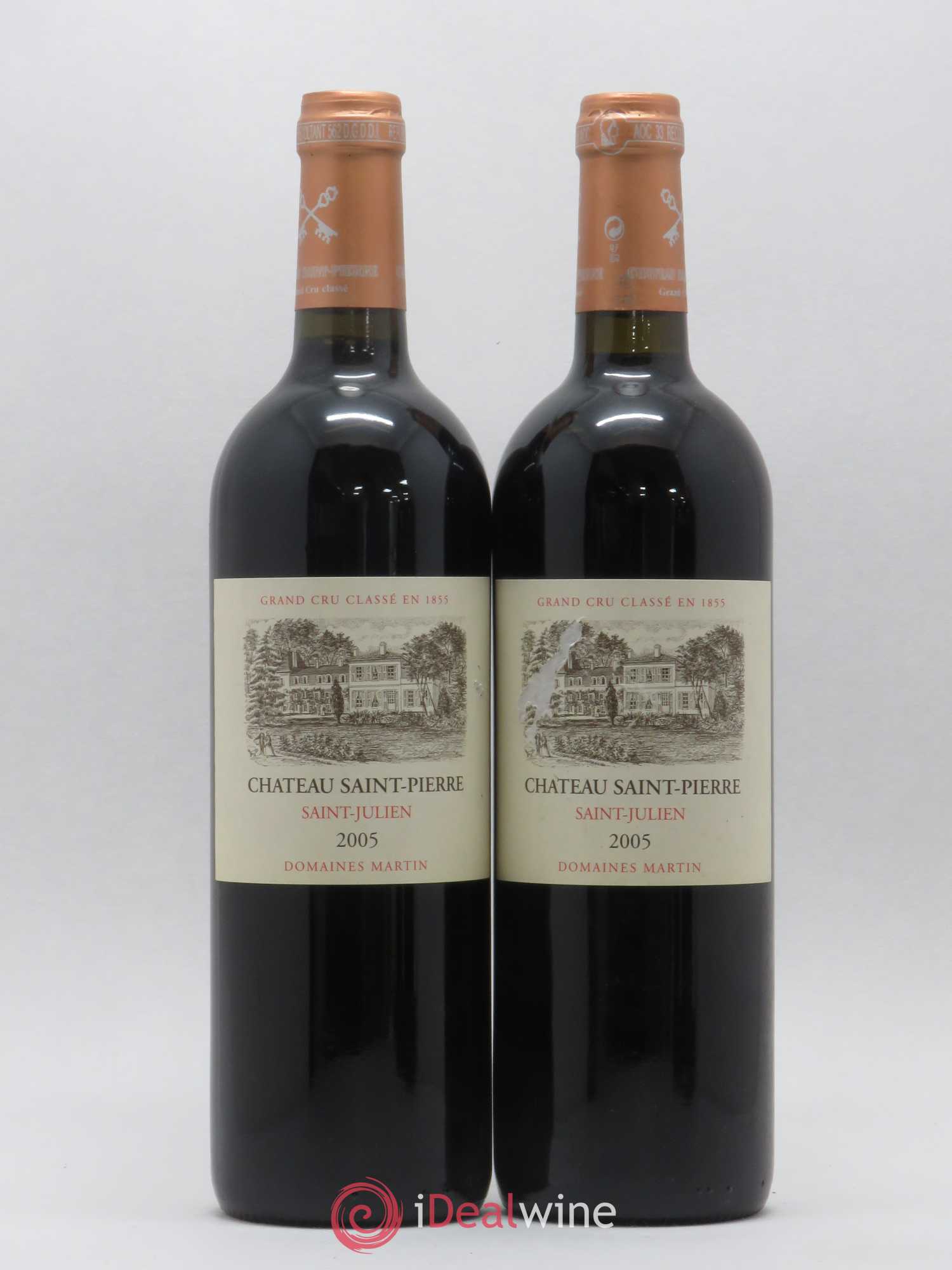 Château Saint-Pierre 4ème Grand Cru Classé 2005 - Lot de 2 bouteilles - 0