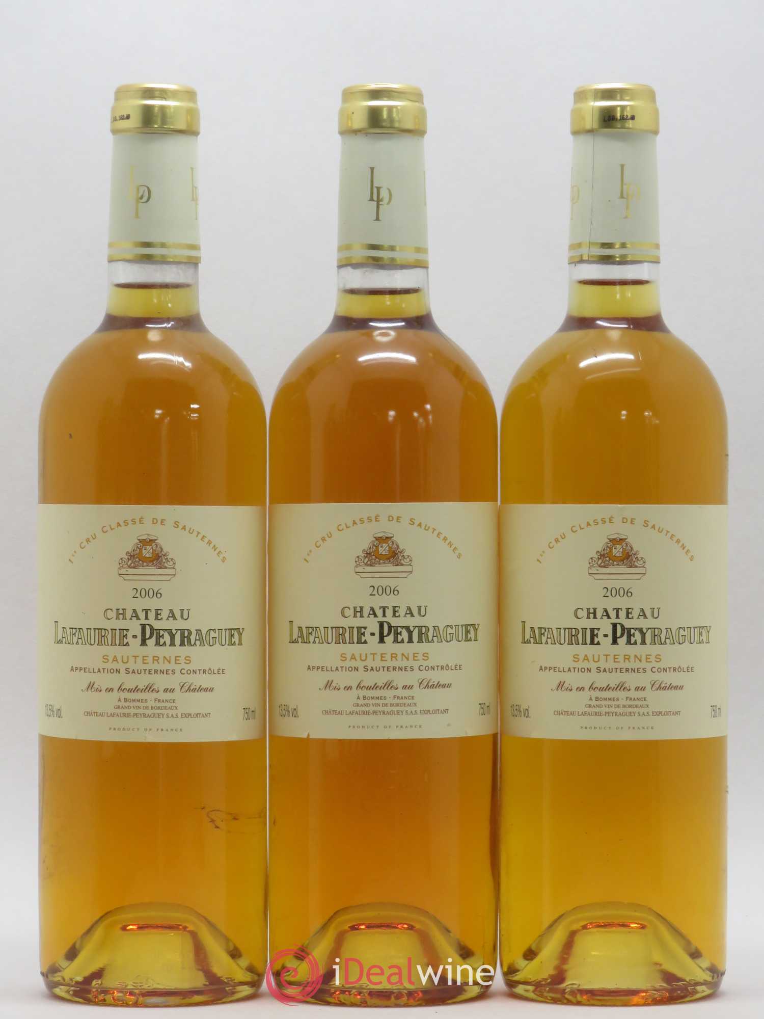 Château Lafaurie-Peyraguey 1er Grand Cru Classé 2006 - Lotto di 3 bottiglie - 0