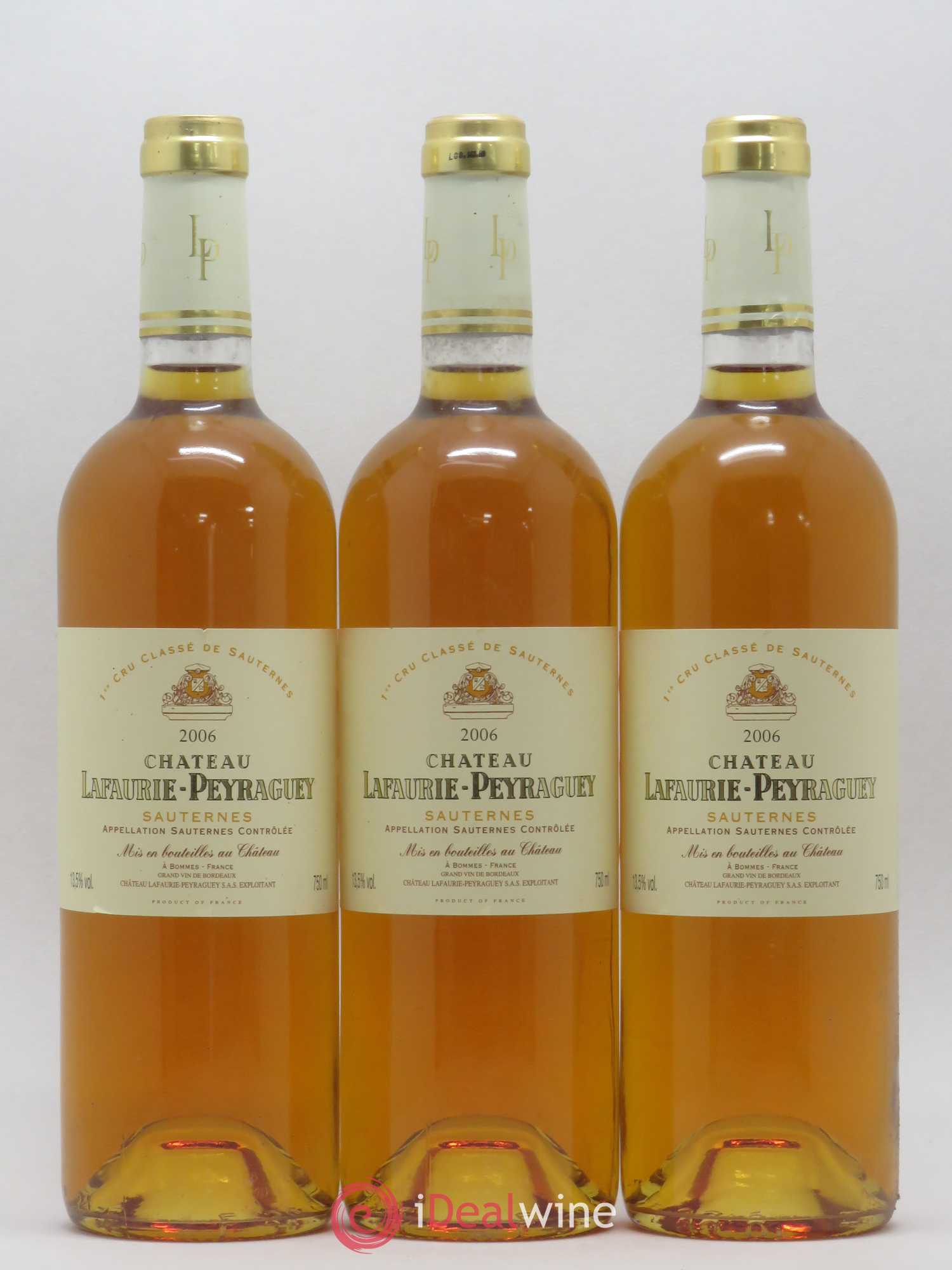 Château Lafaurie-Peyraguey 1er Grand Cru Classé 2006 - Lotto di 3 bottiglie - 0
