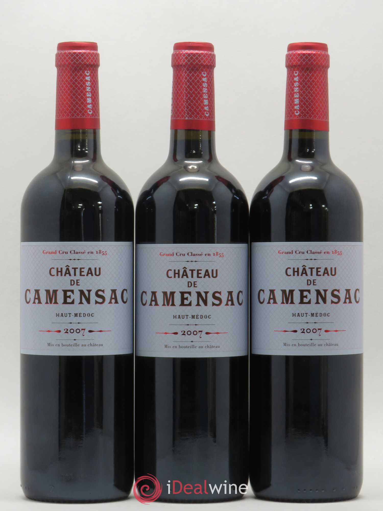 Château Camensac 5ème Grand Cru Classé 2007 - Lot de 3 bouteilles - 0