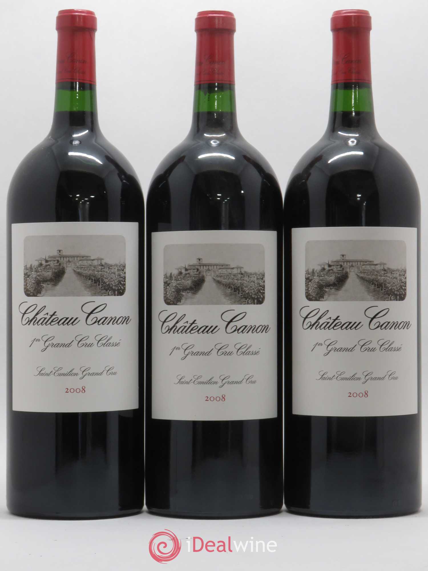 Château Canon 1er Grand Cru Classé B 2008 - Lot de 3 magnums - 0