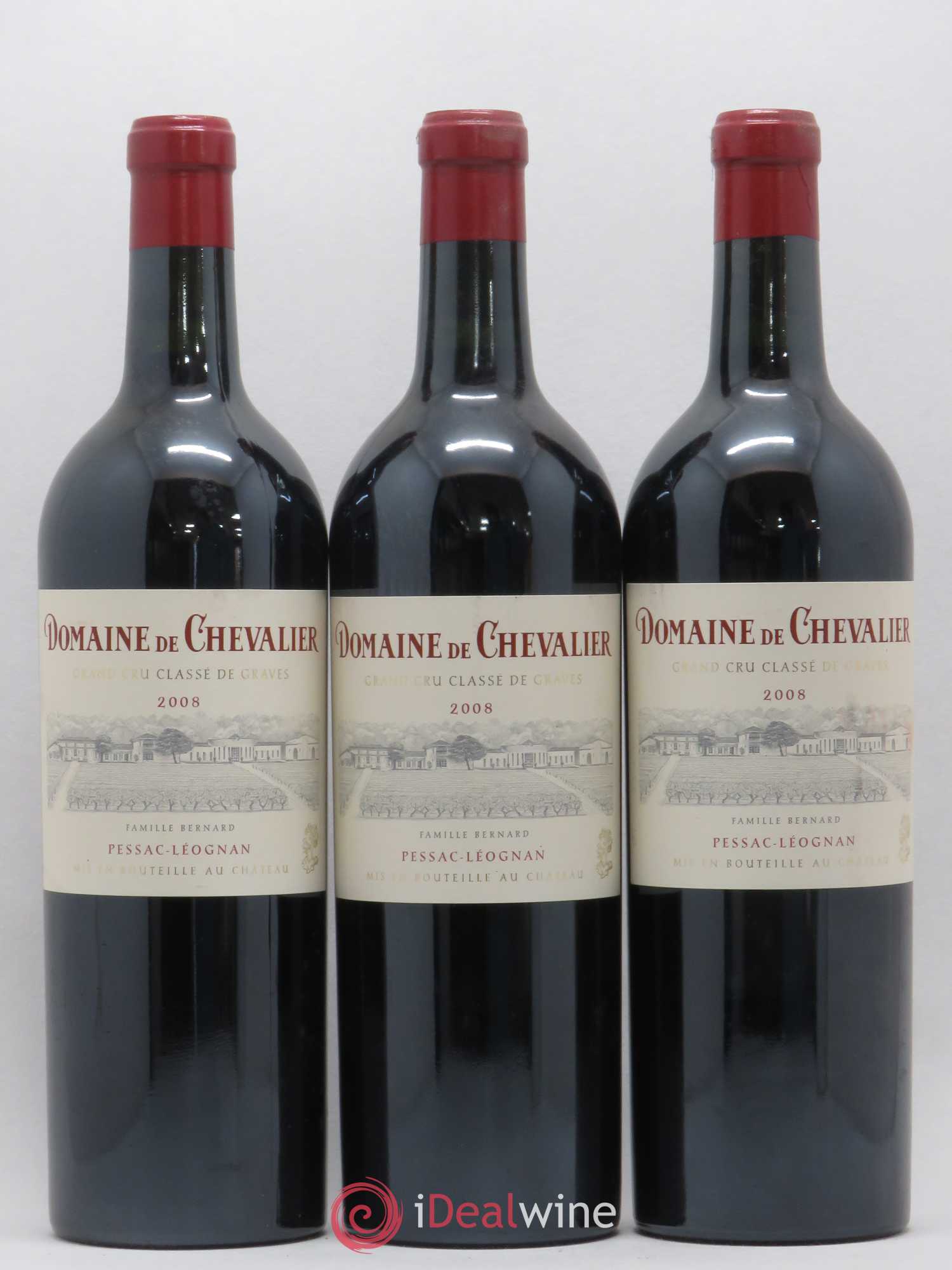Domaine de Chevalier Cru Classé de Graves 2008 - Lot de 3 bouteilles - 0