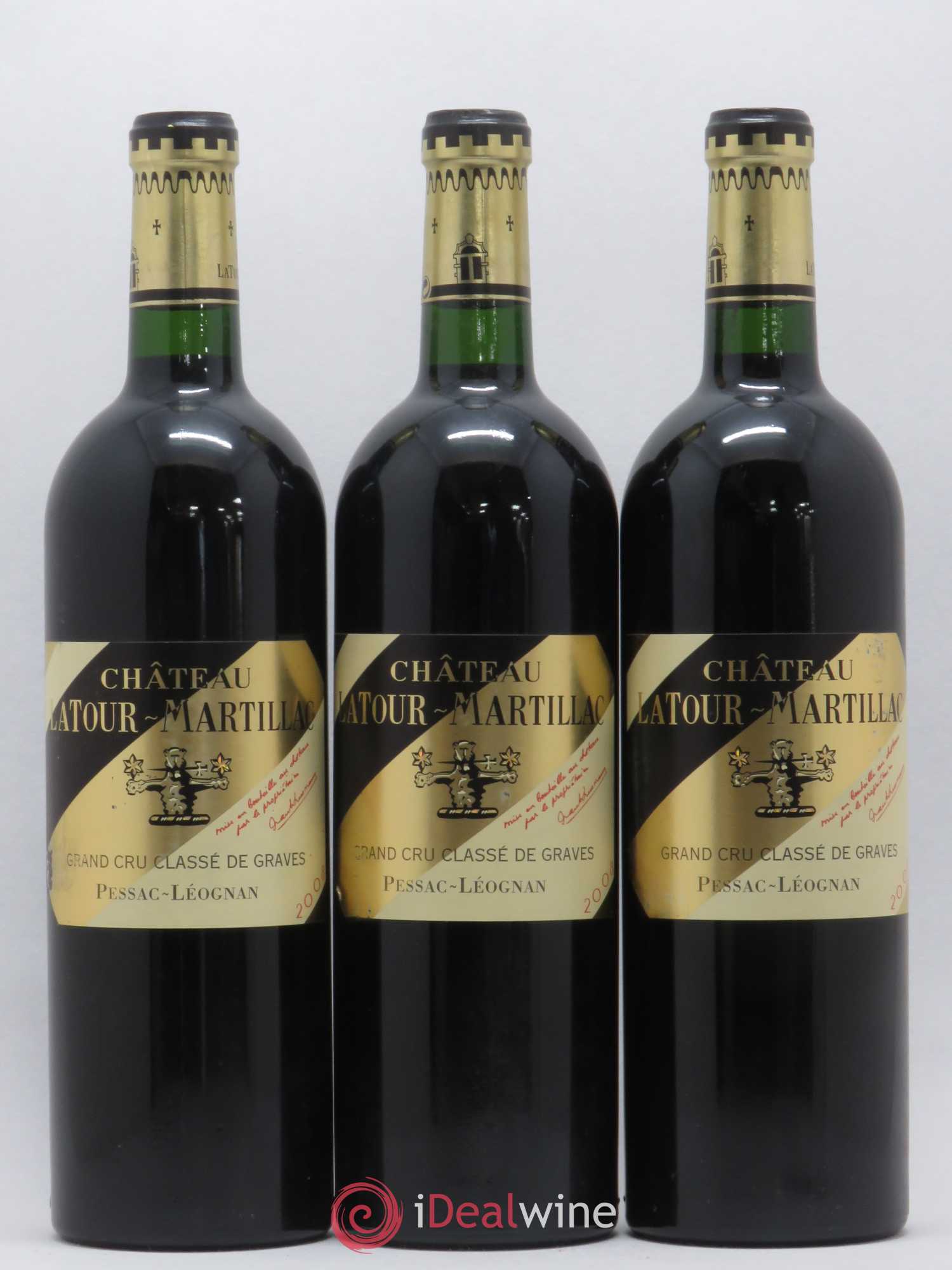 Château Latour-Martillac Cru Classé de Graves 2008 - Lot de 3 bouteilles - 0