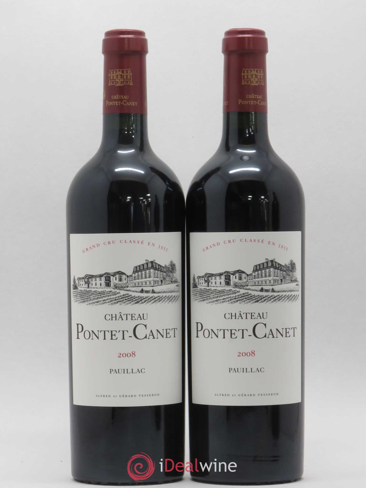 Château Pontet Canet 5ème Grand Cru Classé 2008 - Lot de 2 bouteilles - 0