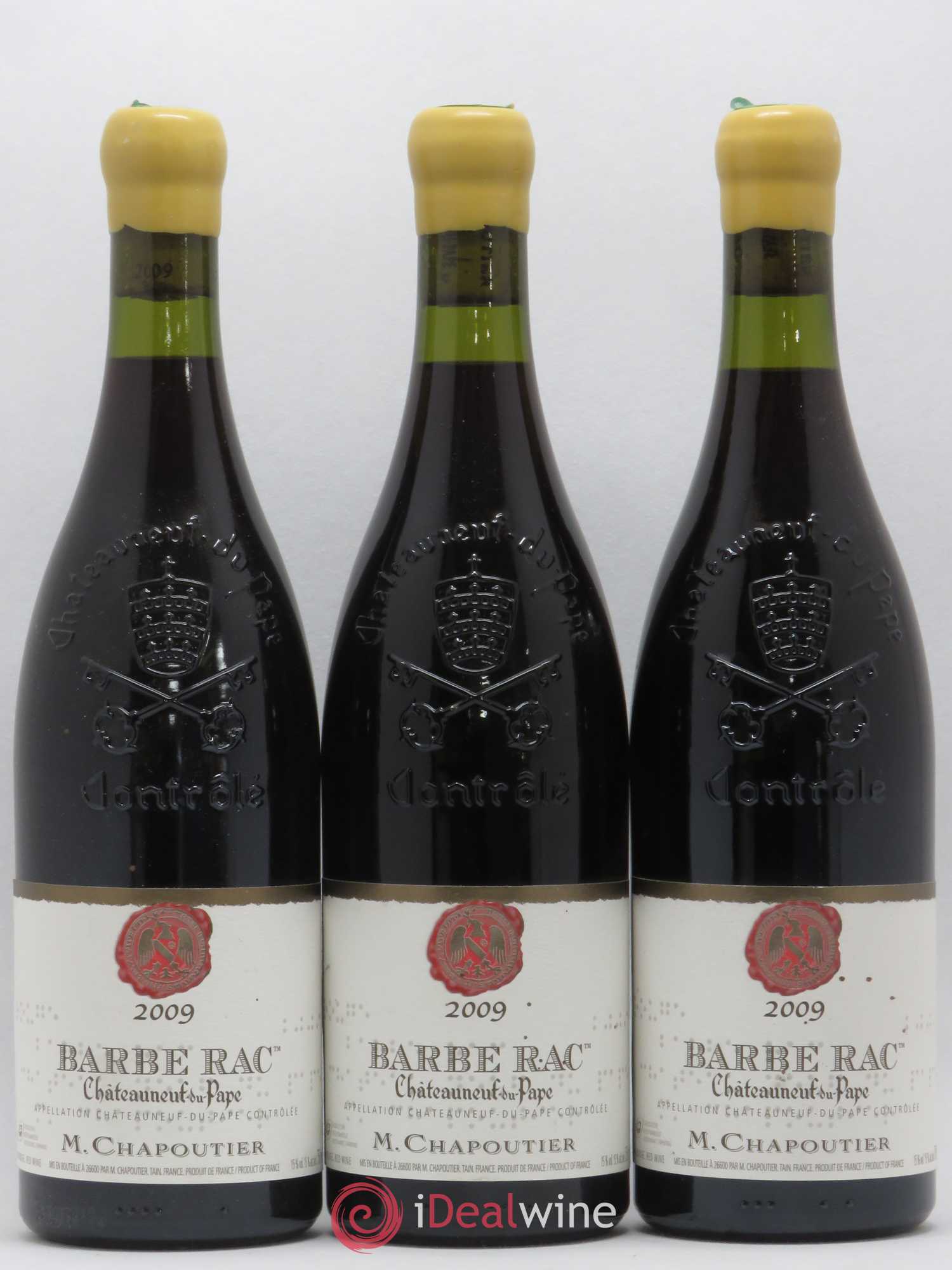 Châteauneuf-du-Pape Barbe Rac Chapoutier 2009 - Lot de 3 bouteilles - 0