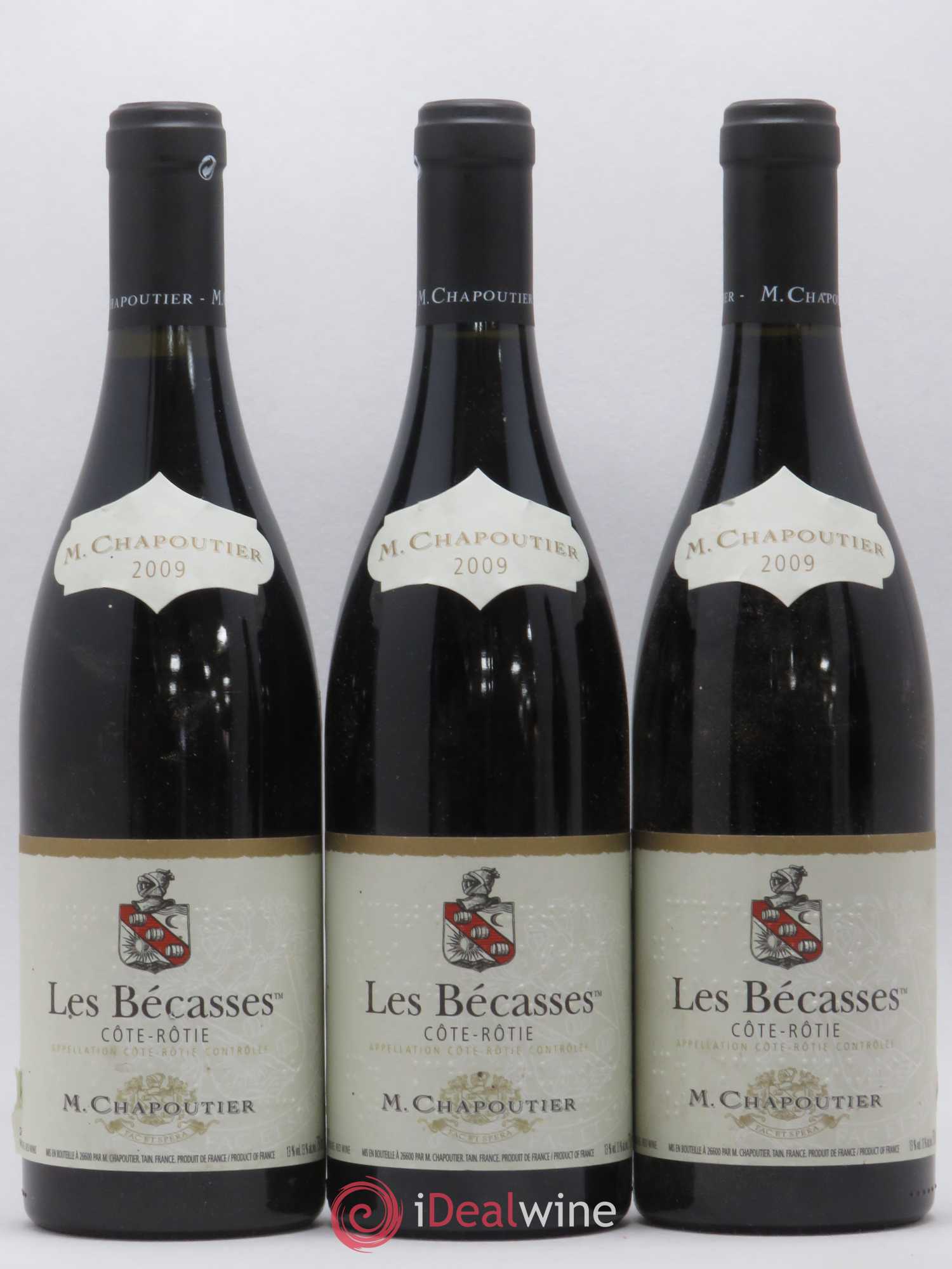 Côte-Rôtie Les Bécasses Chapoutier 2009 - Lot de 3 bouteilles - 0