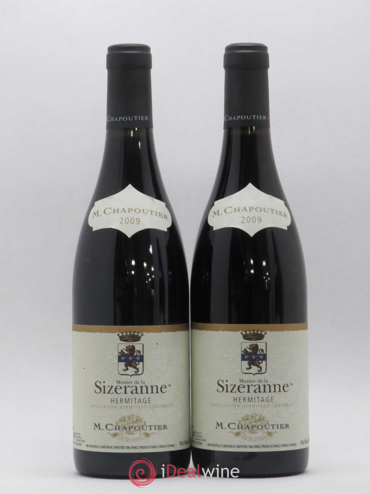 Hermitage Monier de La Sizeranne Chapoutier 2009 - Lot de 2 bouteilles - 0