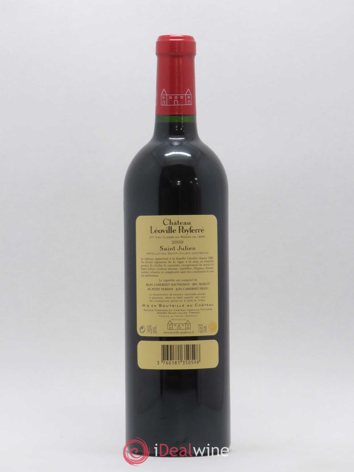 Château Léoville Poyferré 2ème Grand Cru Classé 2009 - Lot de 1 bouteille - 1