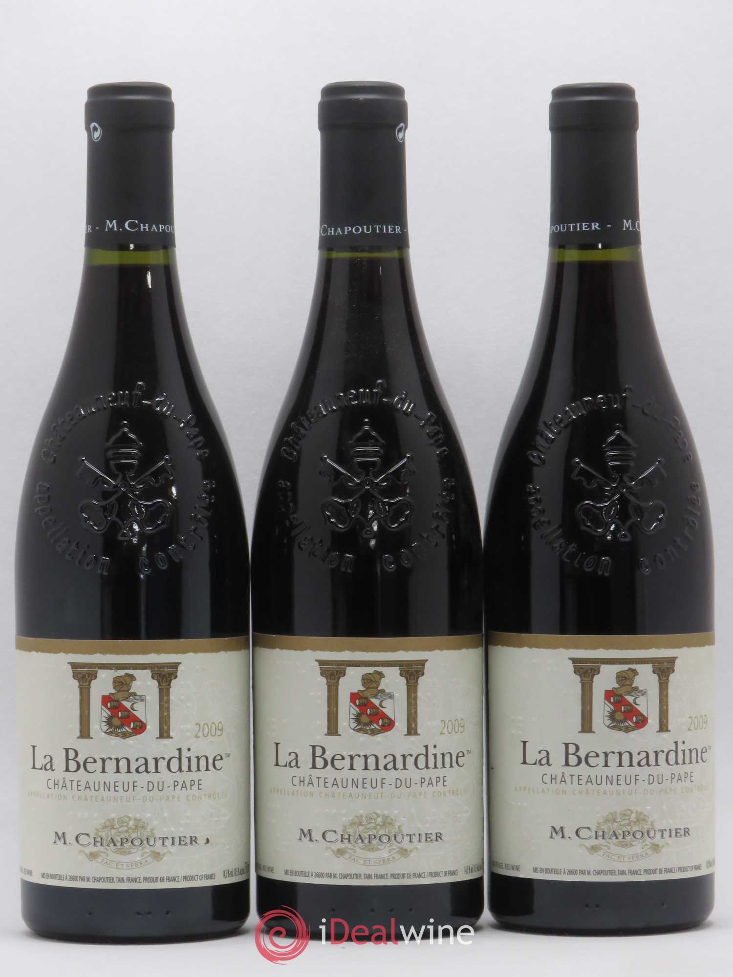 Châteauneuf-du-Pape La Bernardine Chapoutier 2009 - Lot de 3 bouteilles - 0