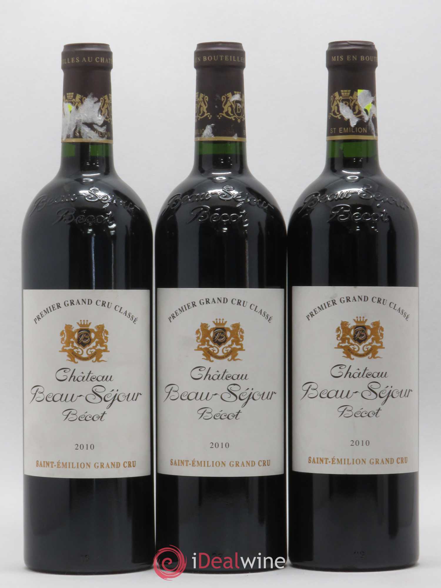 Château Beau-Séjour Bécot 1er Grand Cru Classé B 2010 - Lot de 3 bouteilles - 0