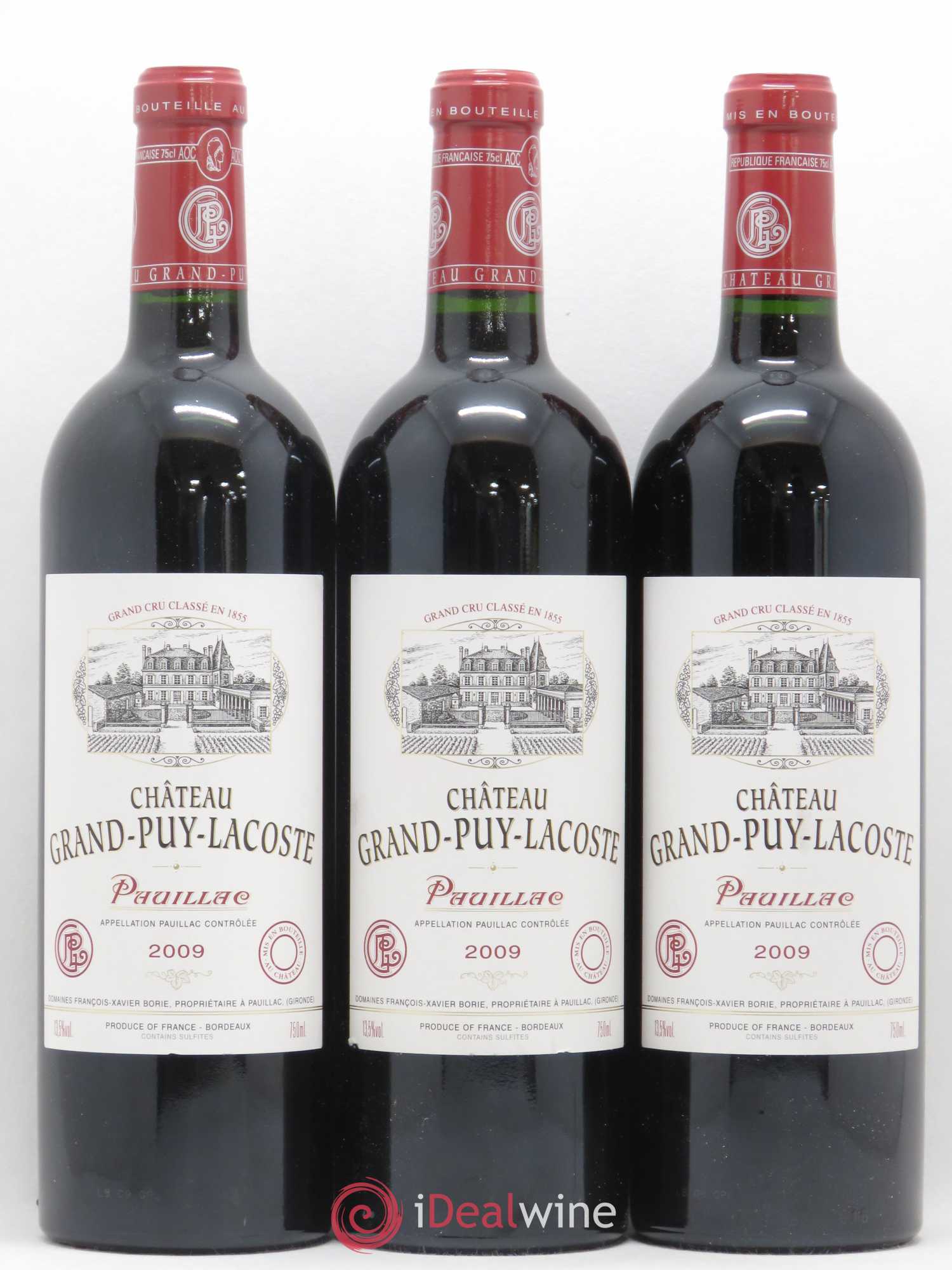 Château Grand Puy Lacoste 5ème Grand Cru Classé 2009 - Lot de 6 bouteilles - 1
