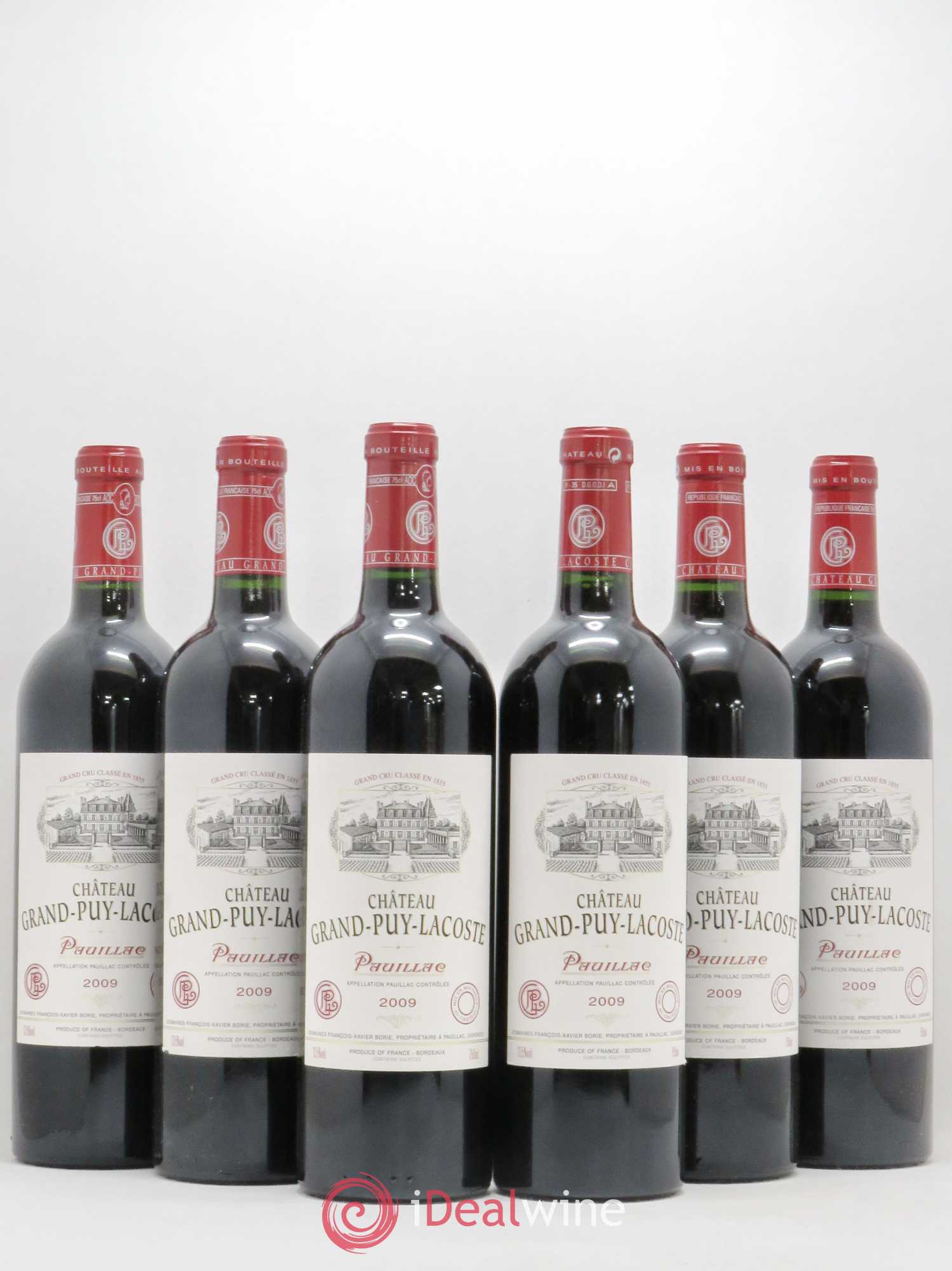 Château Grand Puy Lacoste 5ème Grand Cru Classé 2009 - Lot de 6 bouteilles - 0