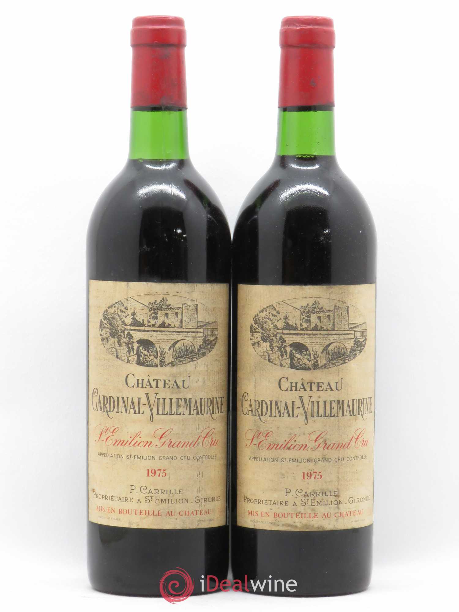 Château Villemaurine Grand Cru Classé 1975 - Lot de 2 bouteilles - 0