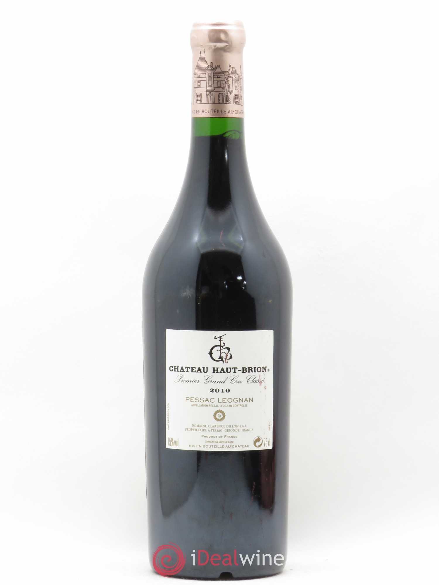 Château Haut Brion 1er Grand Cru Classé 2010 - Lot de 1 bouteille - 1