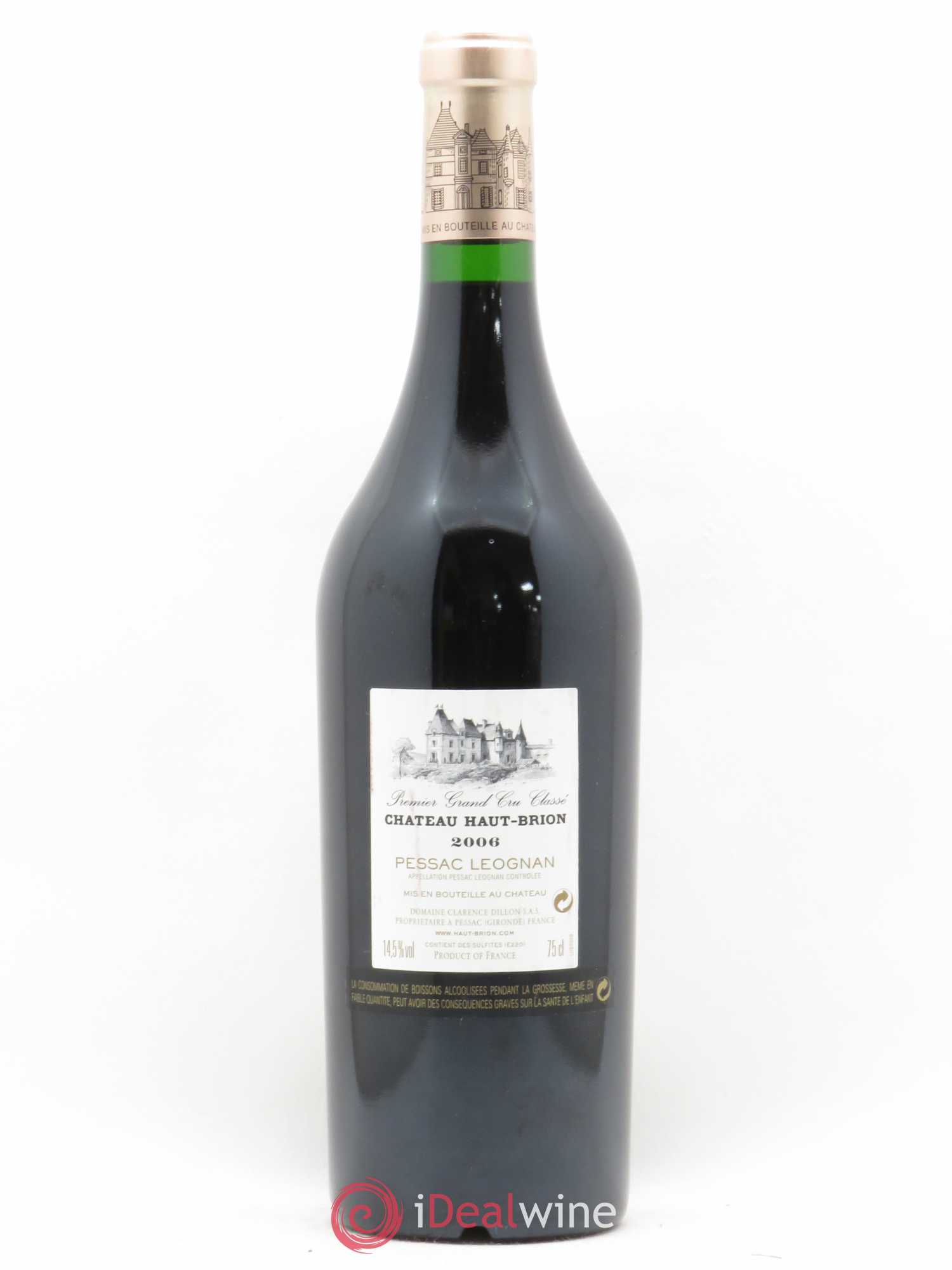 Château Haut Brion 1er Grand Cru Classé 2006 - Lot de 1 bouteille - 1