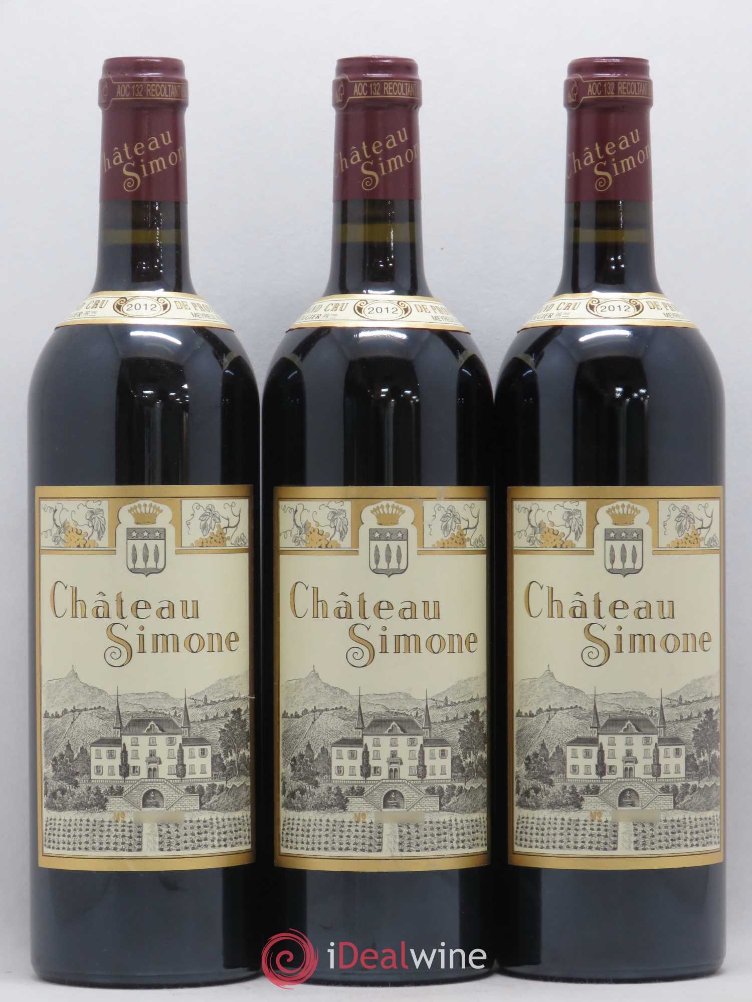 Palette Château Simone Famille Rougier 2012 - Lot de 3 bouteilles - 0