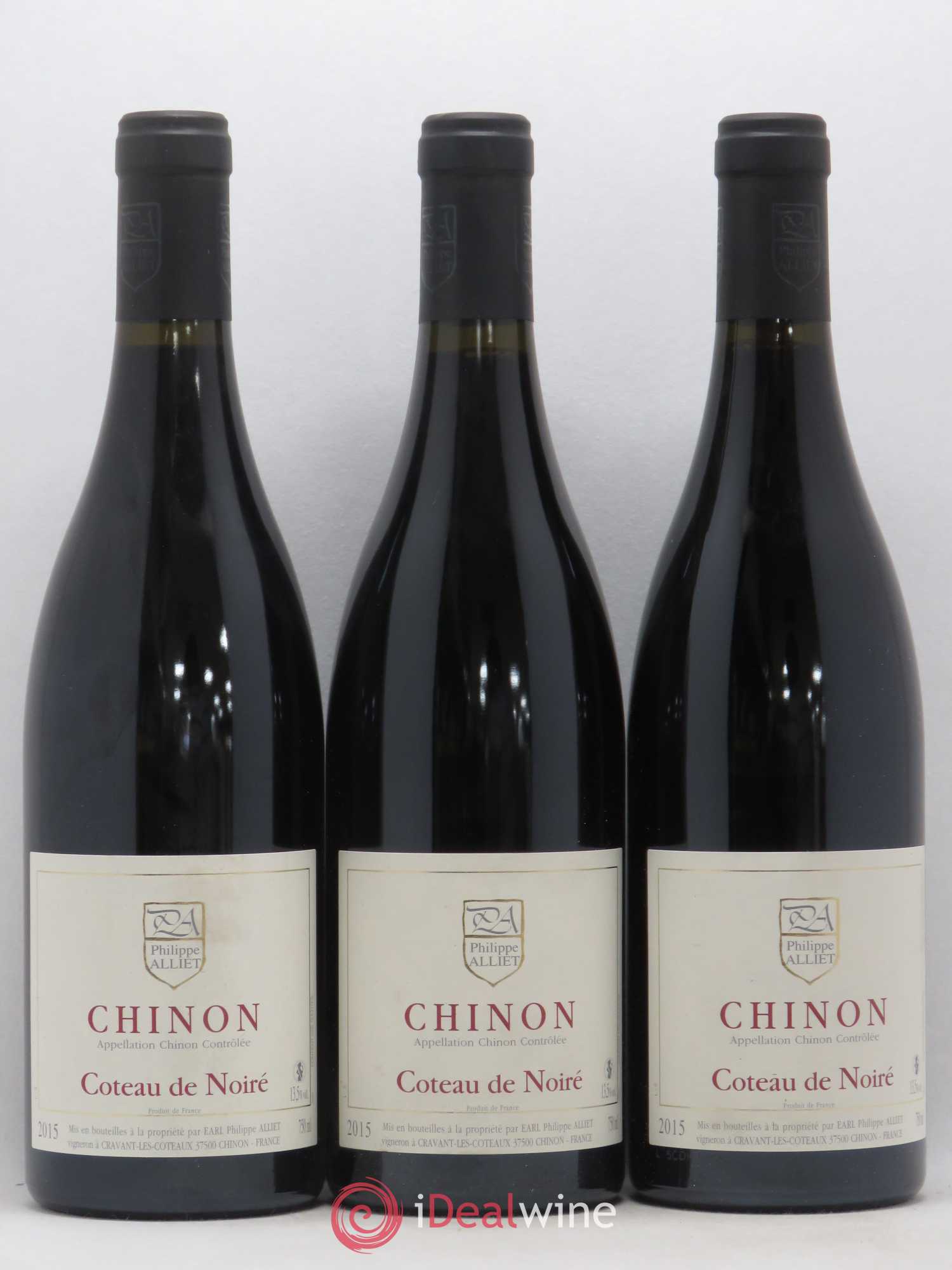 Chinon Coteau de Noiré Philippe Alliet 2015 - Lot de 3 bouteilles - 0