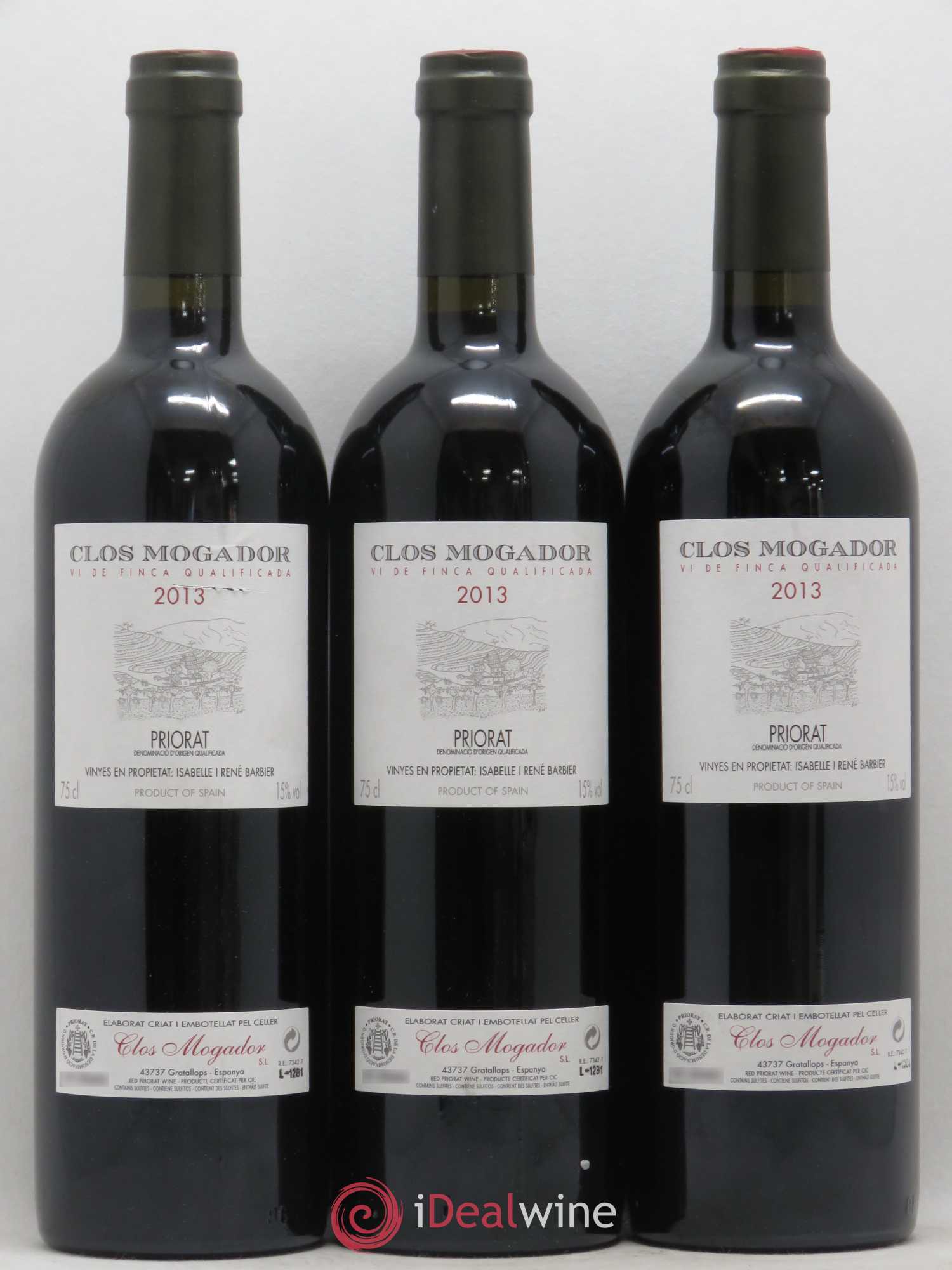 Priorat Clos Mogador DOCA René Barbier 2013 - Posten von 3 Flaschen - 0